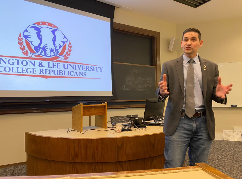 U.S Senate Candidate Eddie Garcia Visits W&L College Republicans