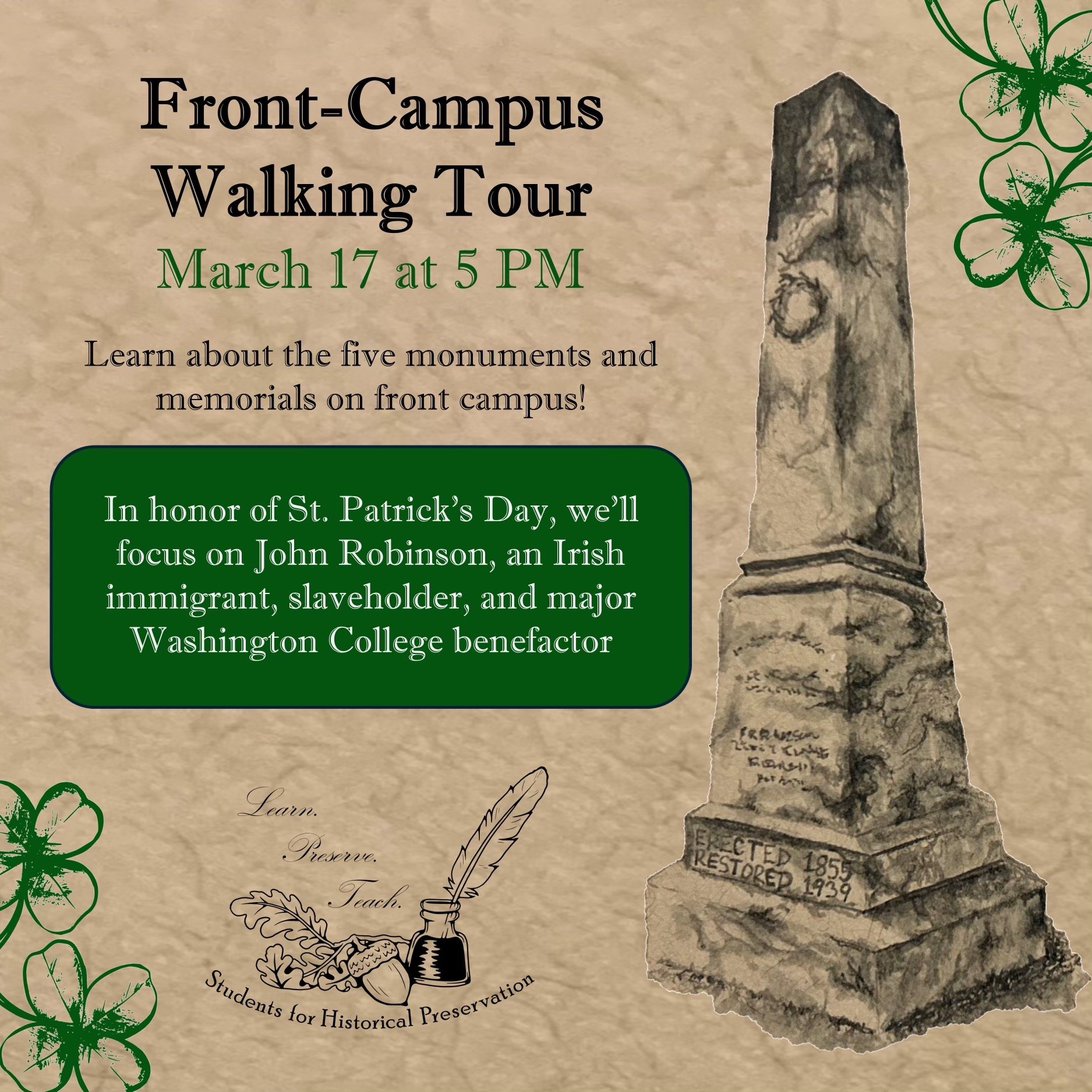 Student Group Leads Tour of Campus Monuments