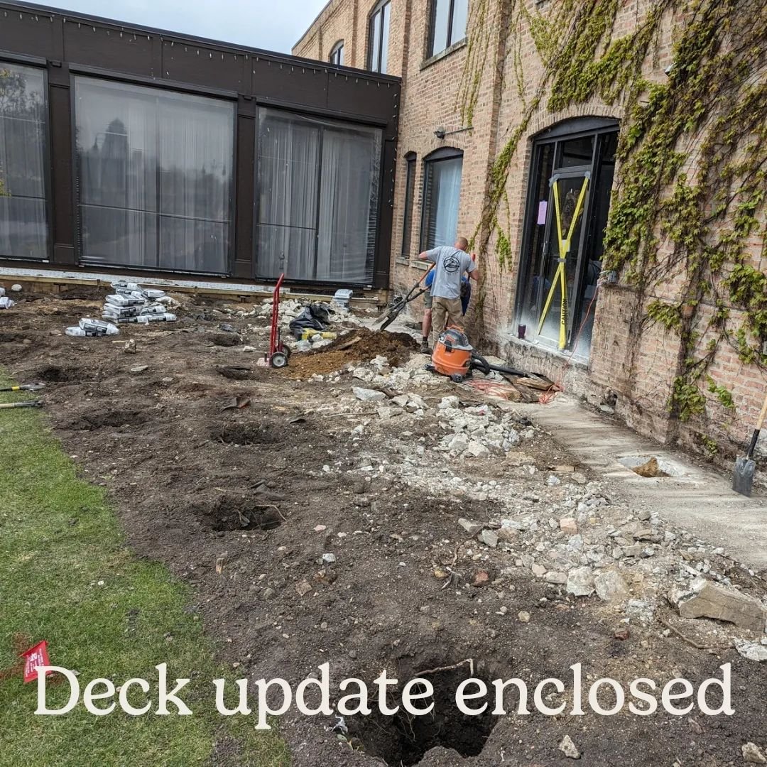We have heard from many of you asking what's up with the deck. As anyone who has taken on a construction project knows, sometimes you start with a plan then circumstances send you in a different direction. In this case, an entirely new foundation nee