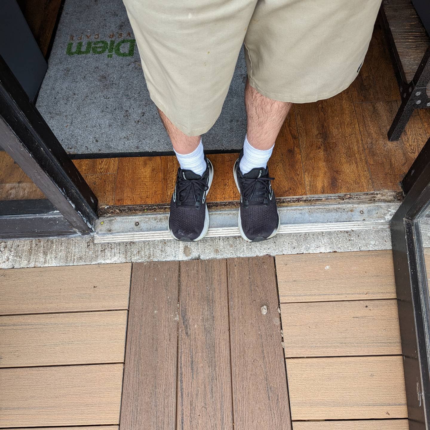 In case you didn't notice the step out to our new deck (by the way, our deck is new and it's open), well there is no step. You just open the door and bam 💥 deck ☀️