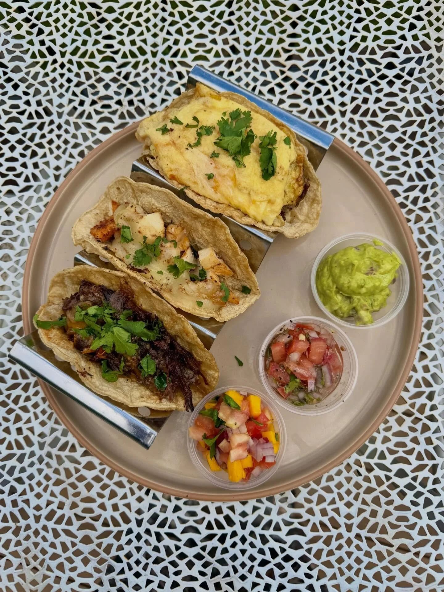 🌮Cinco de Mayo flights🌮
featuring a Mango Salsa &amp; Guacamole 

 ✨Available May1st-May 5th✨
 

ps. see if you can spot our next syrup flavor👀