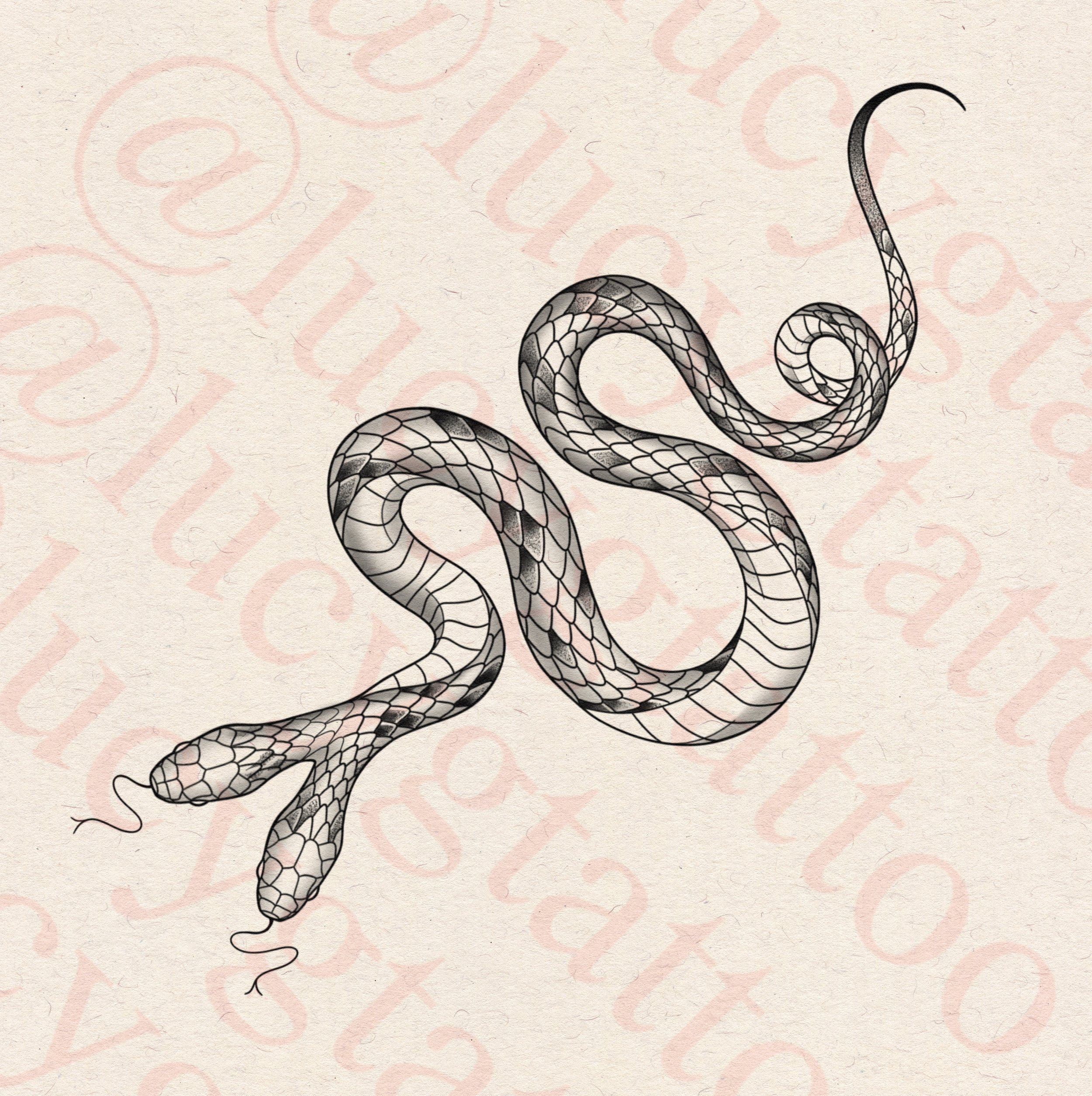 Double Headed Snake - Tattoo Ticket
