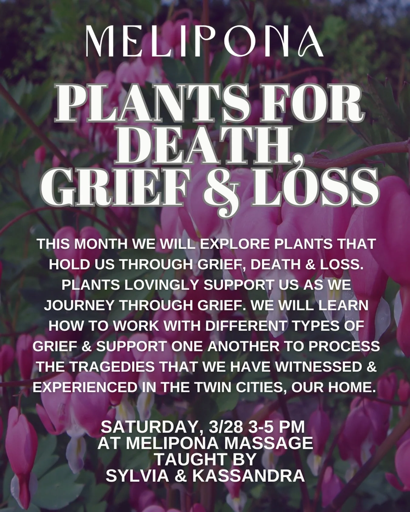 &hearts;️ HAPPENING NEXT WEEKEND 3/28 &amp; WE HAVE 3-4 SLOTS AVAILABLE &hearts;️

🌹Join the Heartkeepers; Sylvia Sparks-O&rsquo;Neill (She/They) @heartseedbirth &amp; Kassandra Ghuloum-Plambeck (She/They) @wildroseheart for Grief Circle | Plants fo