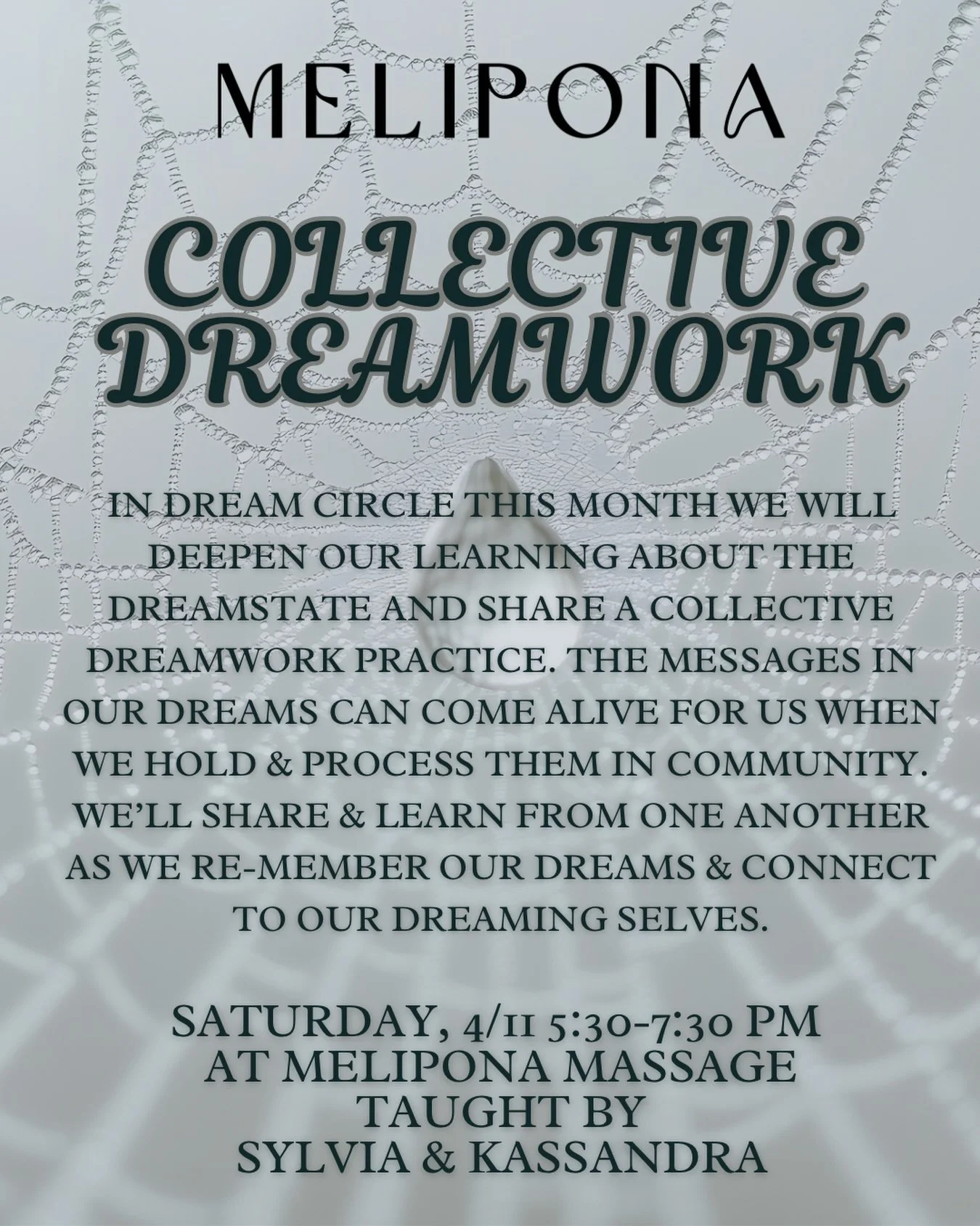 🪞DREAM CIRCLE; THIS SATURDAY APRIL 11th, 530-730🪞

🌀Join the Heartkeepers; Sylvia Sparks-O&rsquo;Neill (She/They) @heartseedbirth &amp; Kassandra Ghuloum-Plambeck (She/They) @wildroseheart for Dream Circle | Collective Dreamwork on Saturday, April