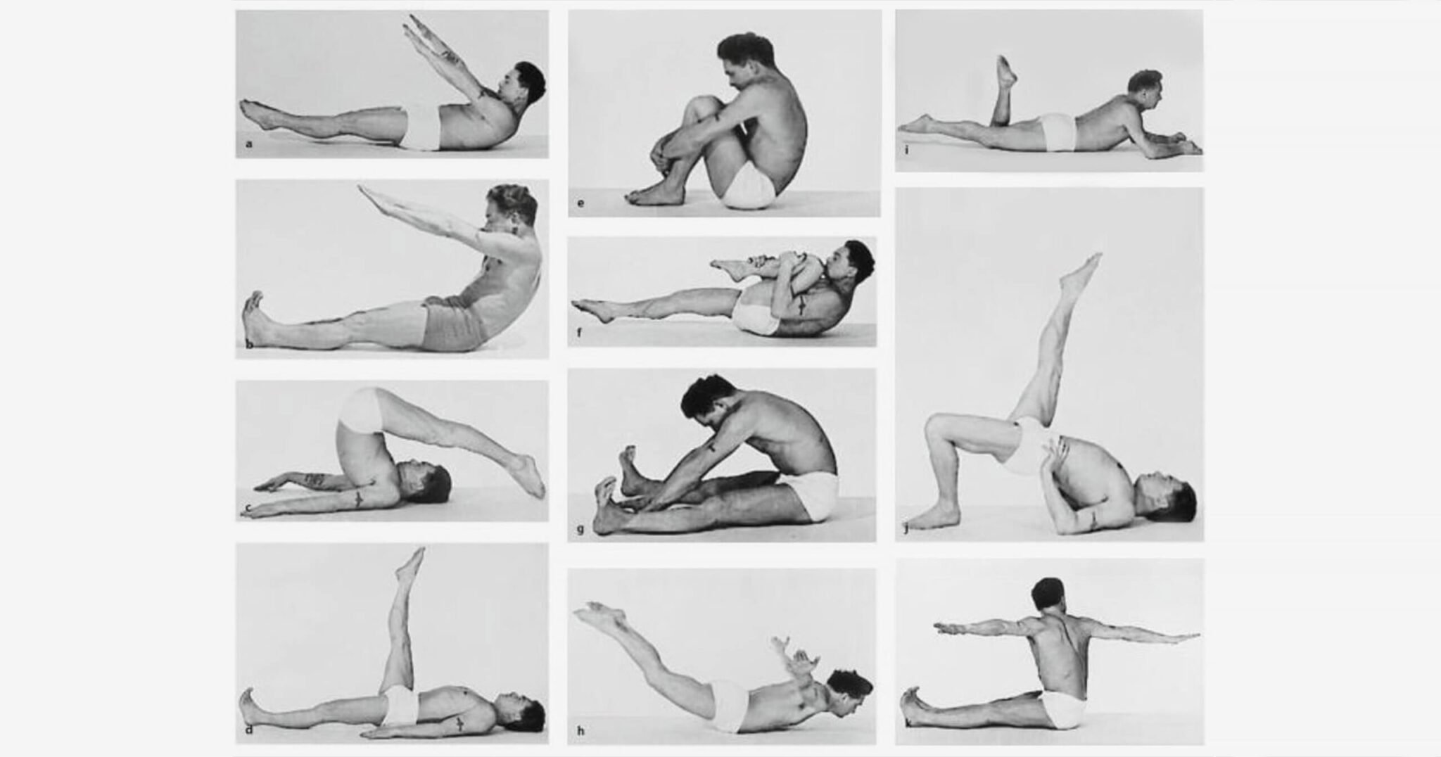 Joseph Pilates performing his mat exercises featured in Return to Life
