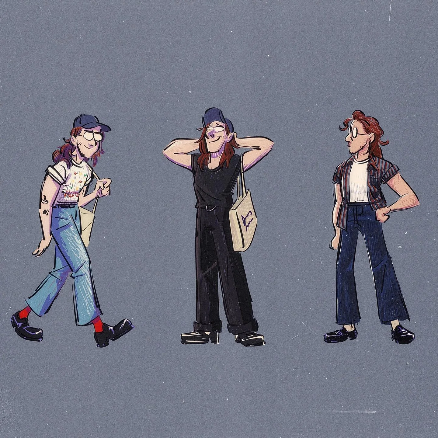 Strategically chose to omit my short-shorts look from the summer fits post in order to spare ig from looking at my crazy legs. #yourewelcome 
.
.
.
.
.
.
.
.
.
#storyboard #visdev #comic #illjstration #outfitinspo
