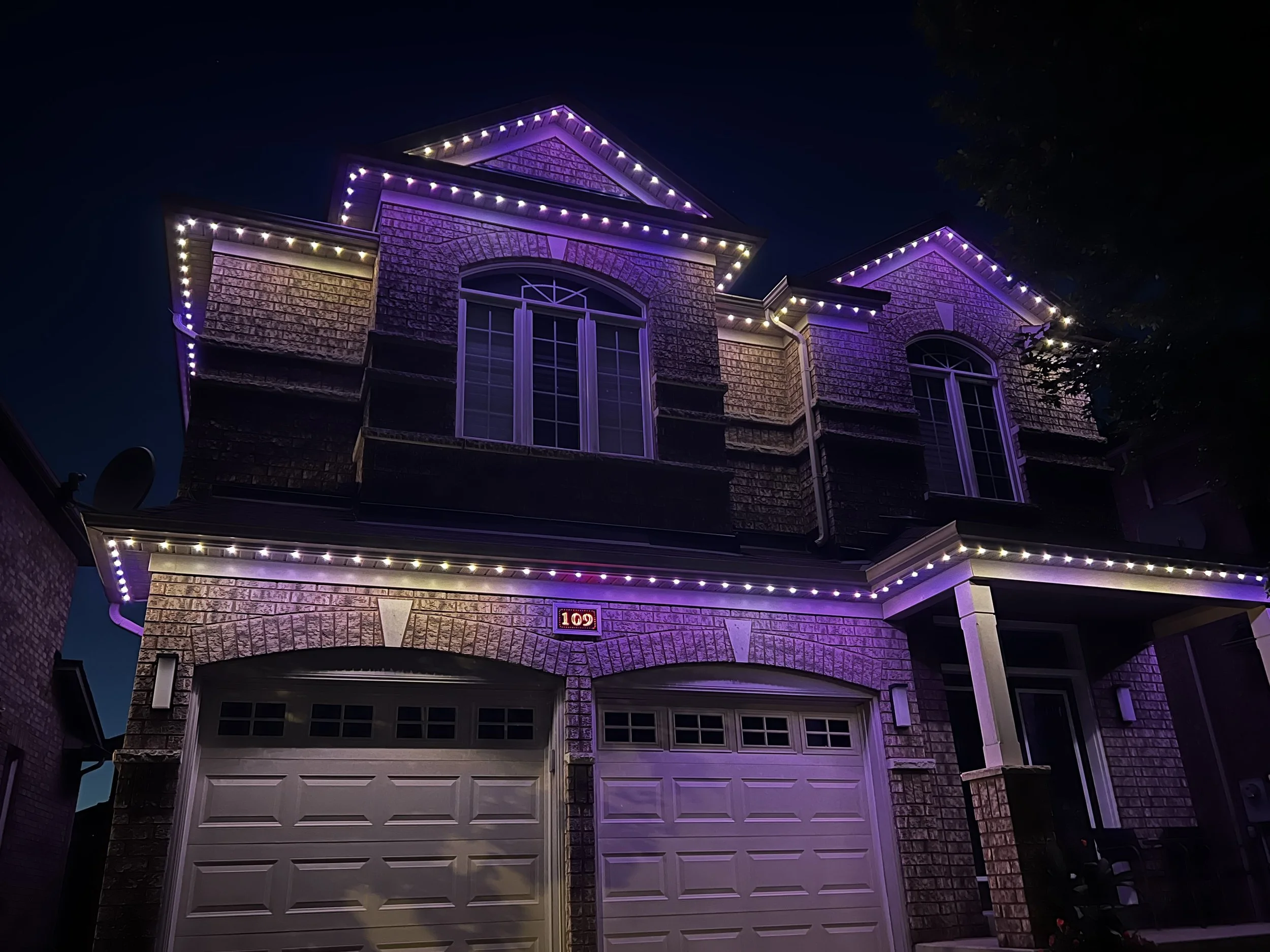 Purple/White Scrolling