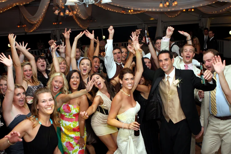 Guests dancing at a Tsunami wedding