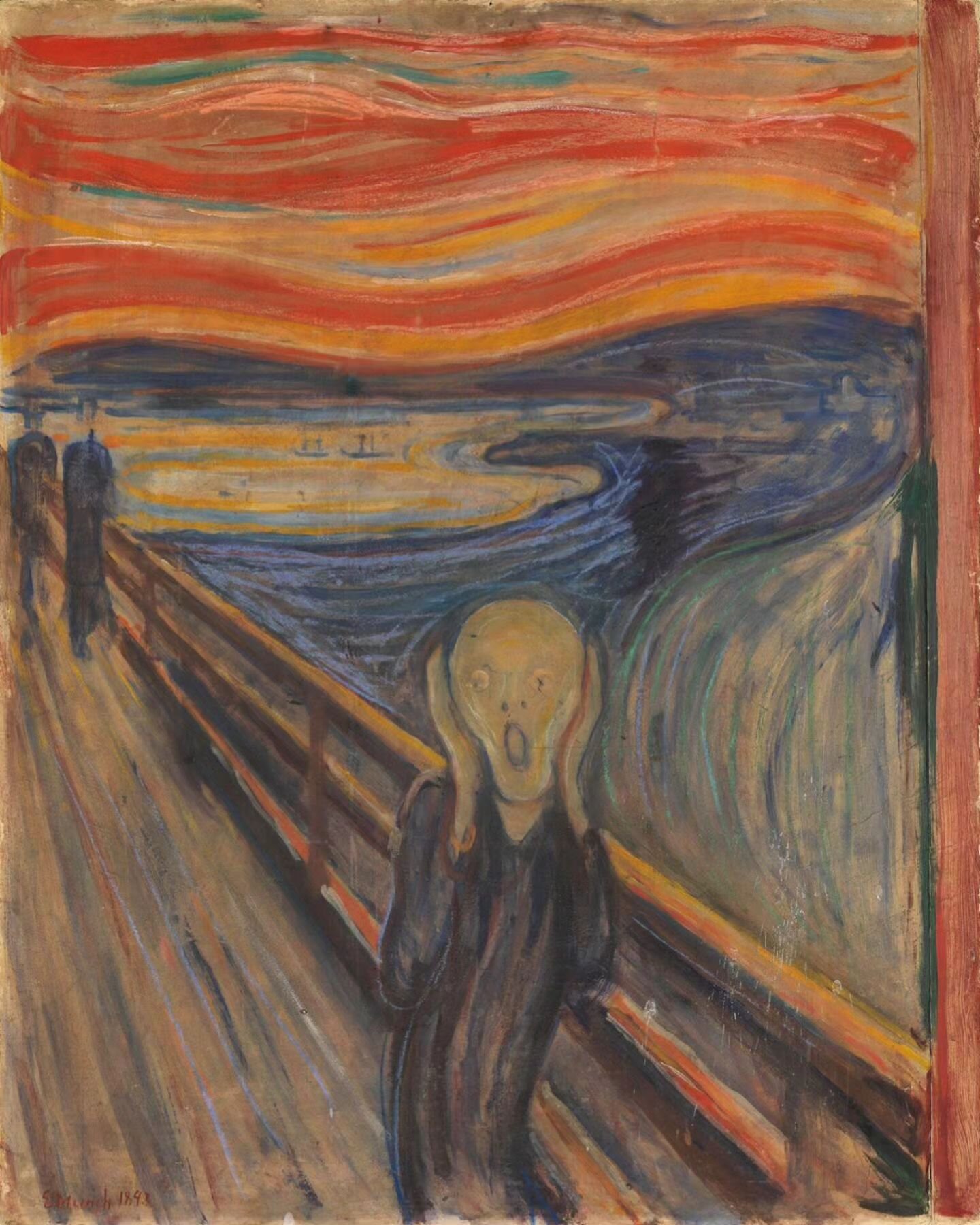 Did you know that Edvard Munch's iconic painting &quot;The Scream&quot; has been stolen not once, but twice? In 1994, the thieves left a note saying, &quot;Thanks for the poor security,&quot; highlighting the audacity of the heist. 🎨  #EdvardMunch #
