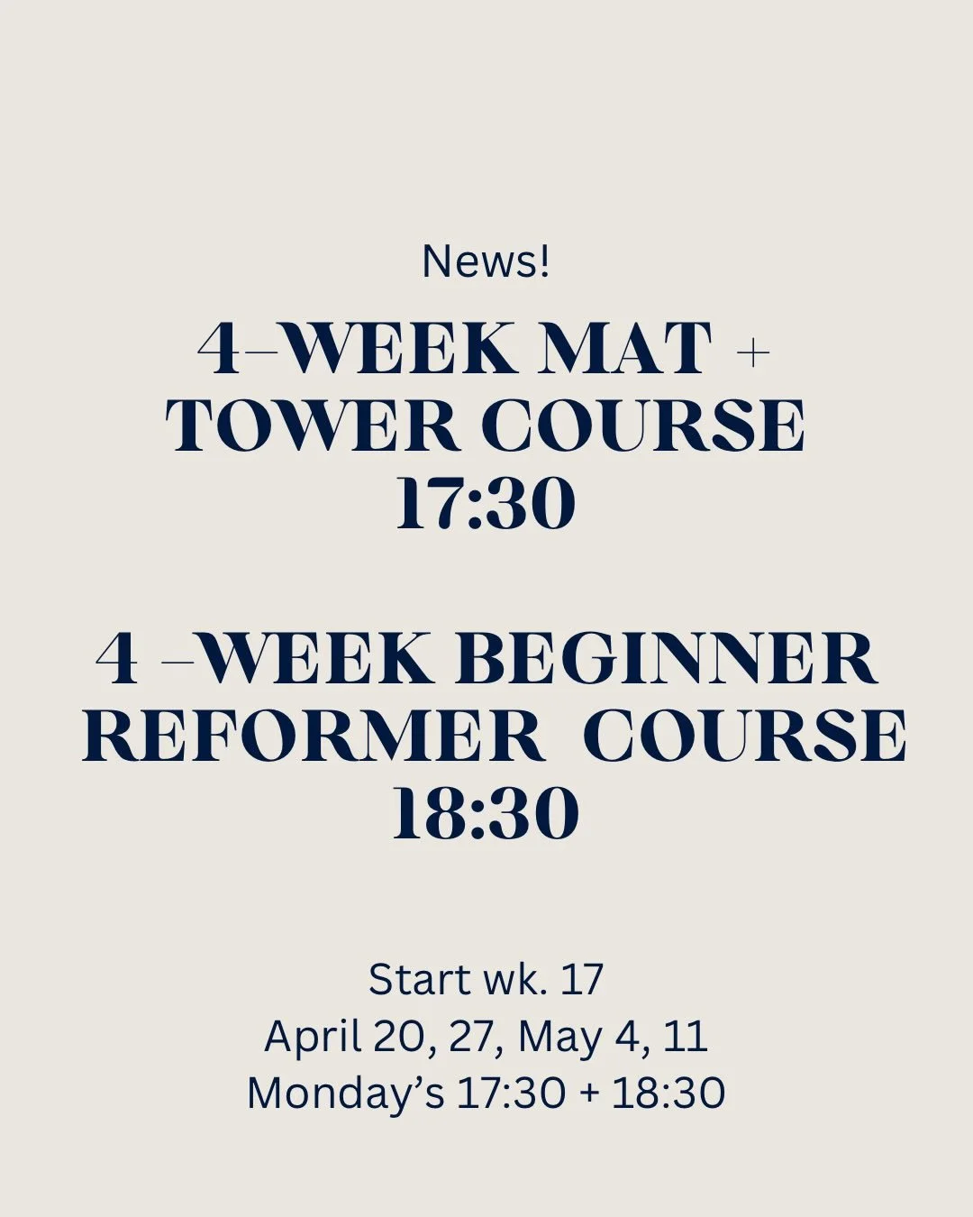 New beginner courses are up! Run, don&rsquo;t walk 😉