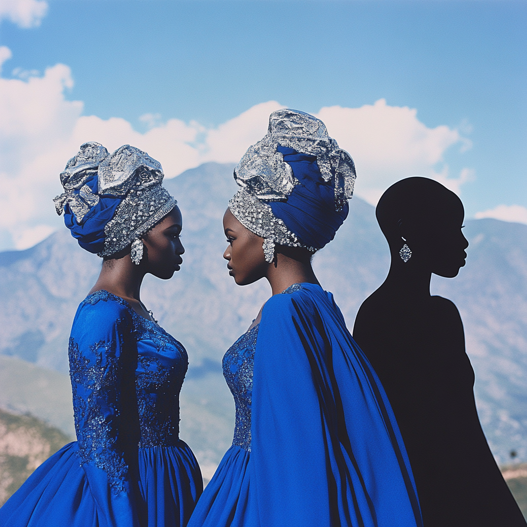 wolfmvn_Three_African_women_wearing_blue_dresses_and_silver_hea_28ff7dba-c717-432e-8d2f-afa8af972d96.png