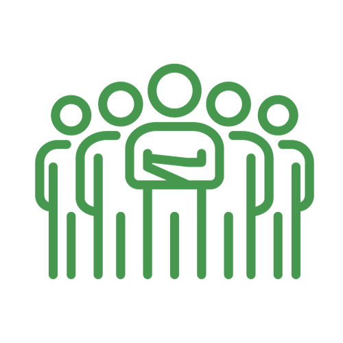 an icon of a group of people to represent team trainings service