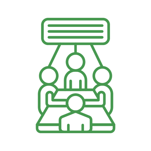 icon representing consulting service for improving teams and company culture