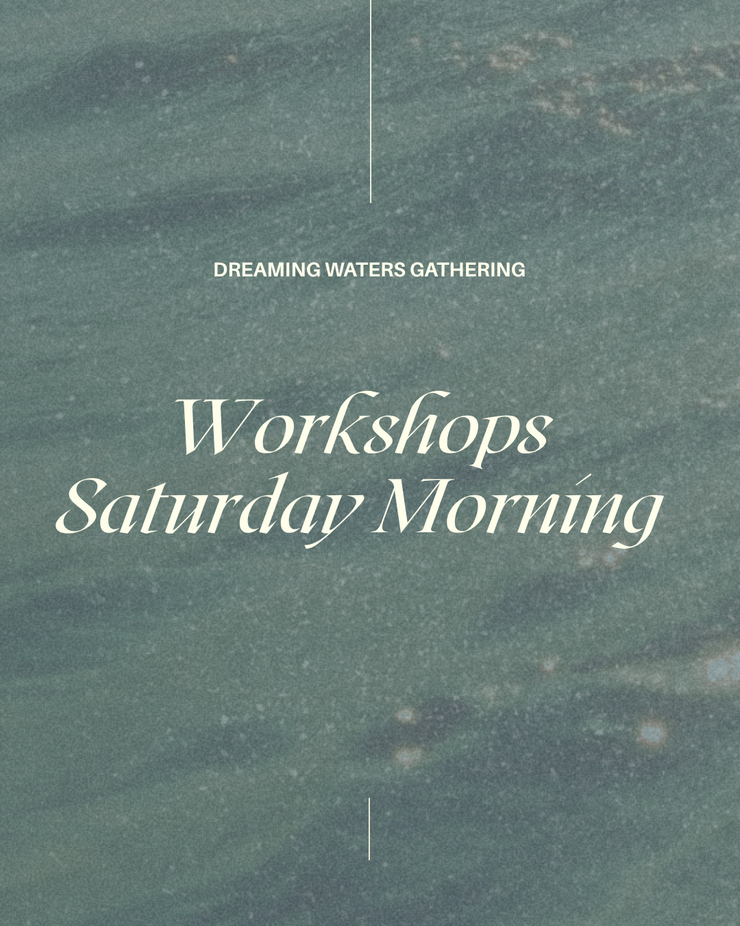 Workshop Saturday Morning