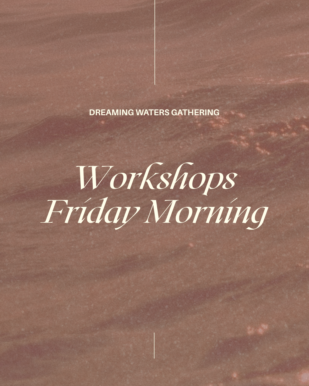 Workshop Friday Morning