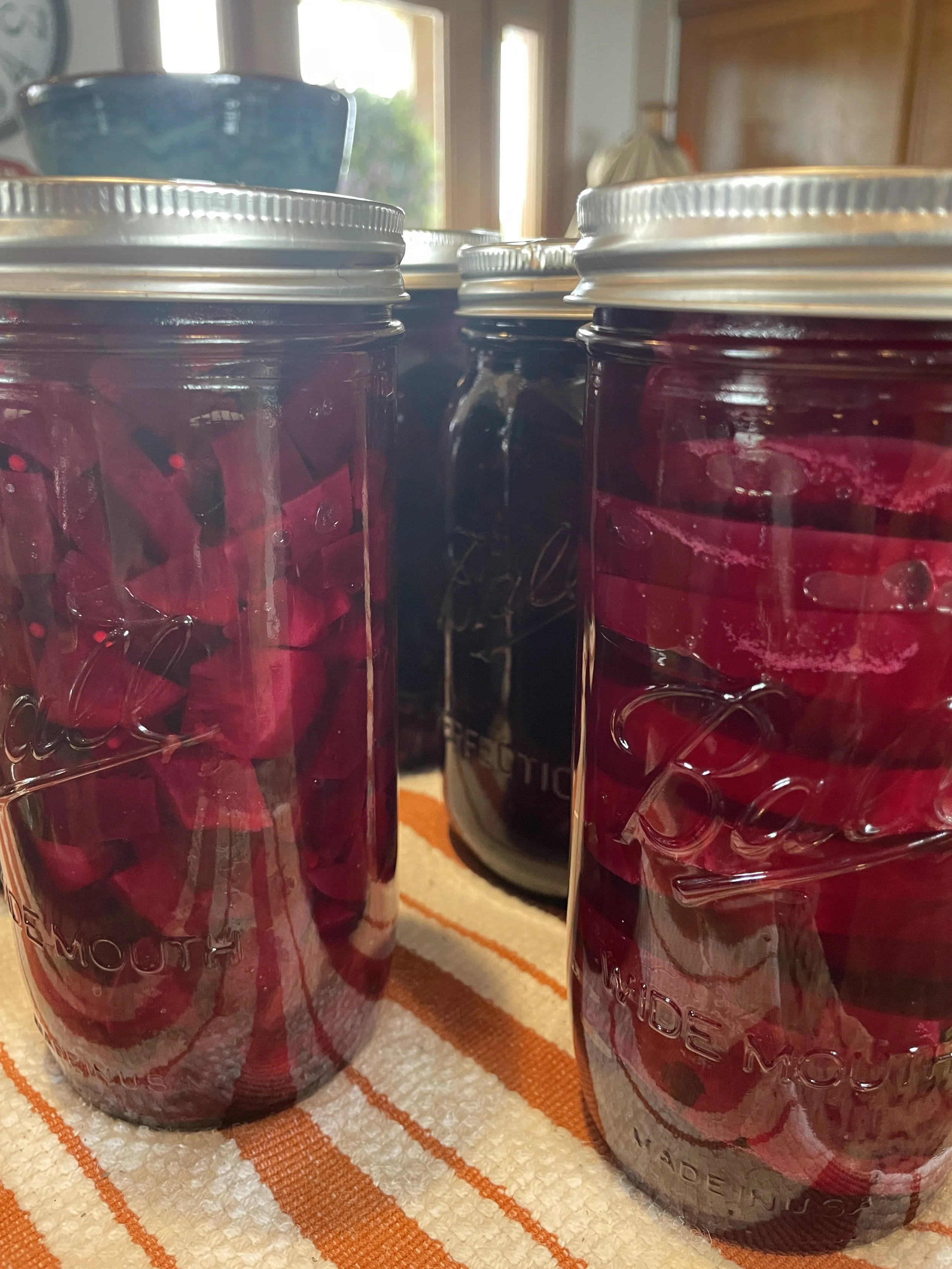 Finally processed the dark red beets