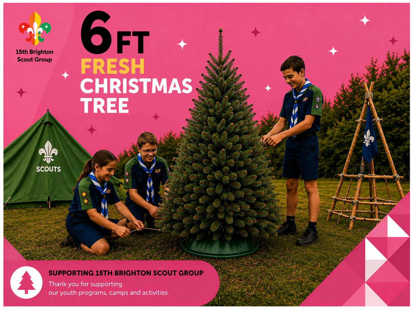 6 ft Fresh Christmas Tree