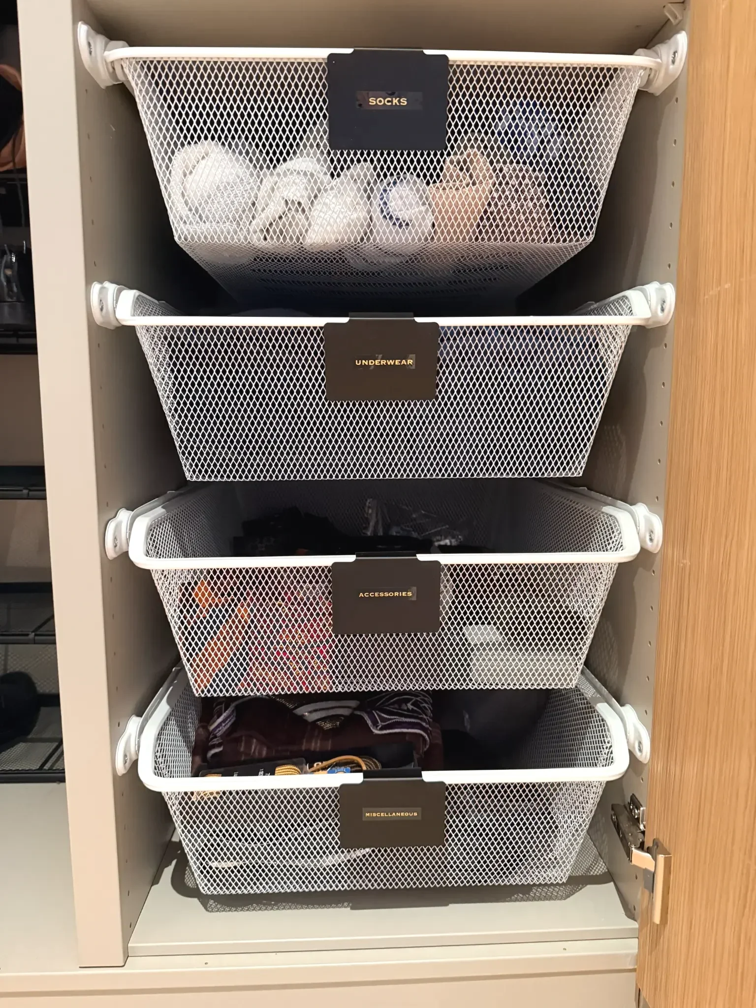 custom labels for home organizing drawers