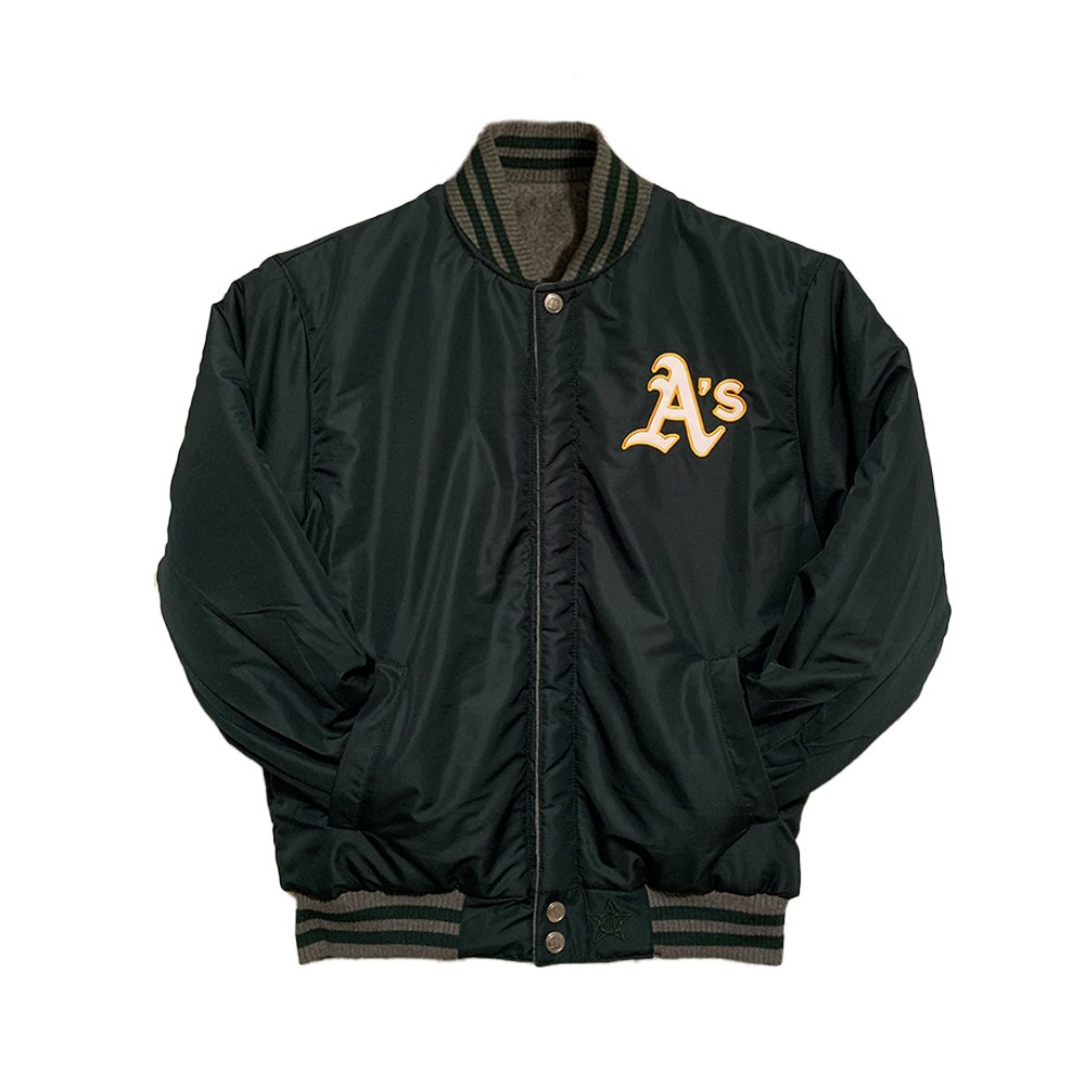 Jackets_JHDesign_Letterman_OaklandAs_Reversible_Green_Front.jpg