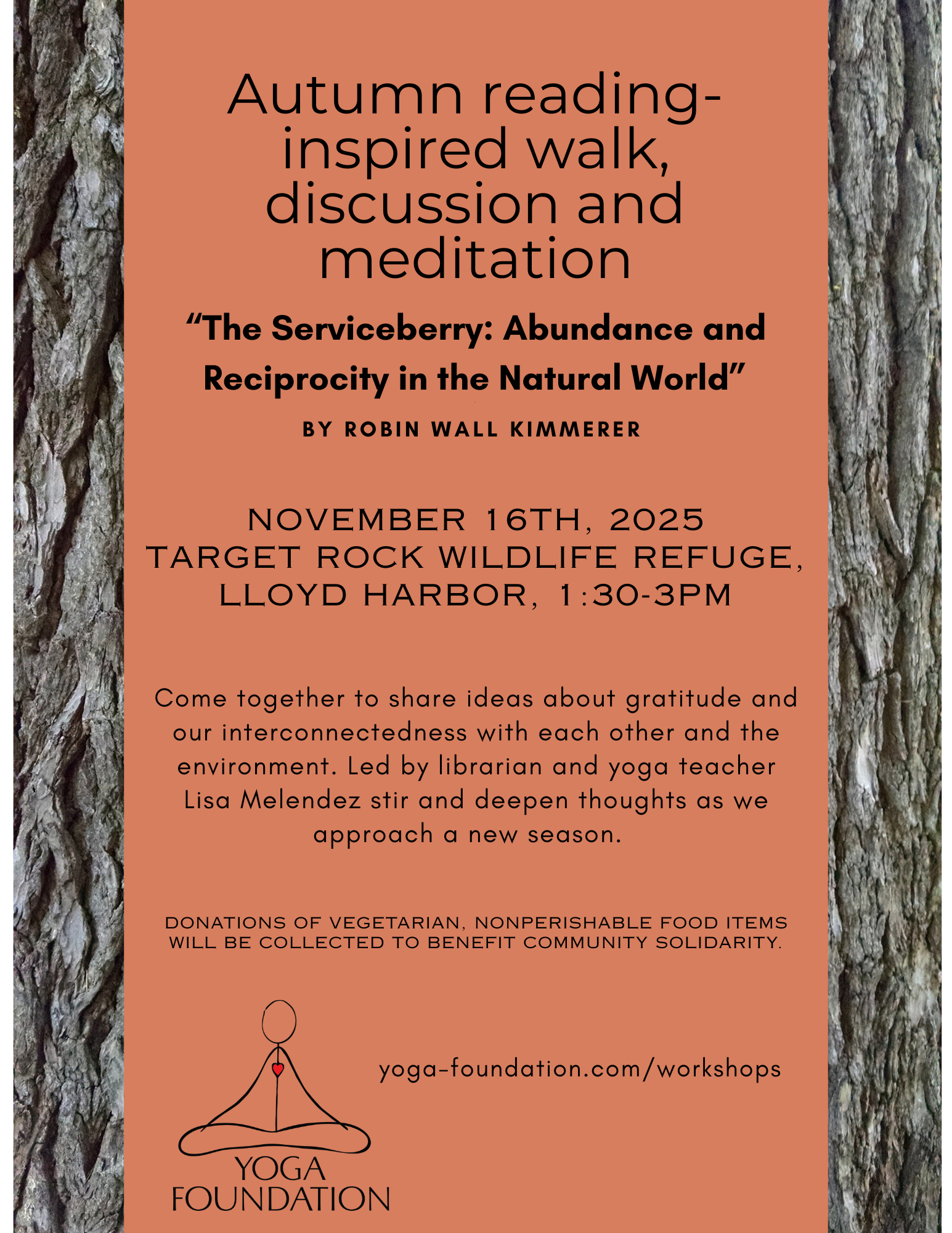 November Walk, Book Talk, Meditation