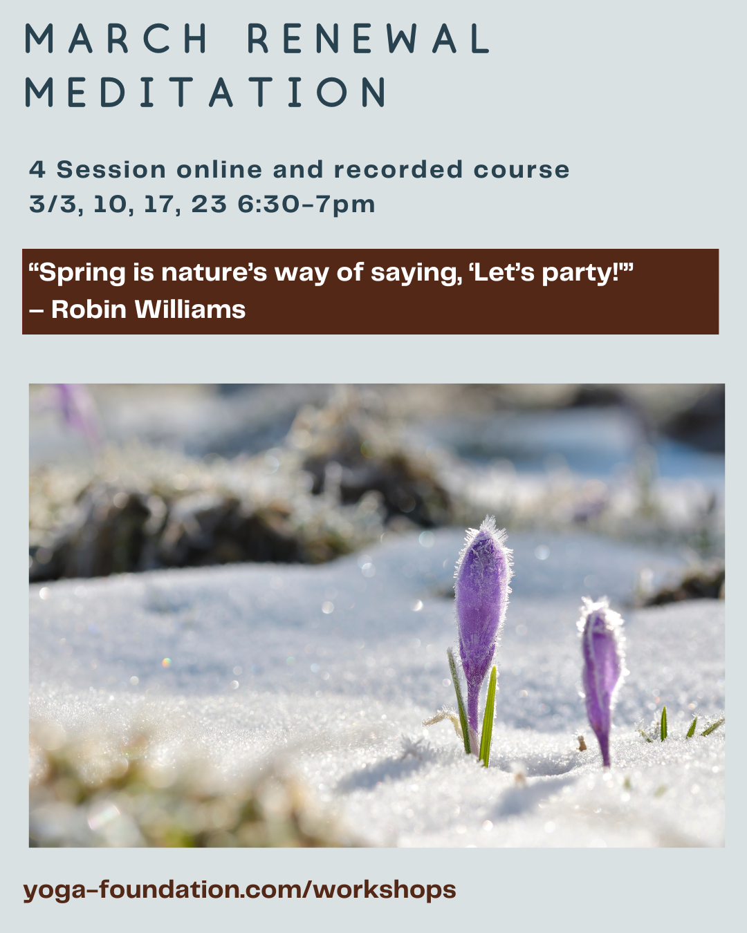 March Renewal Meditation