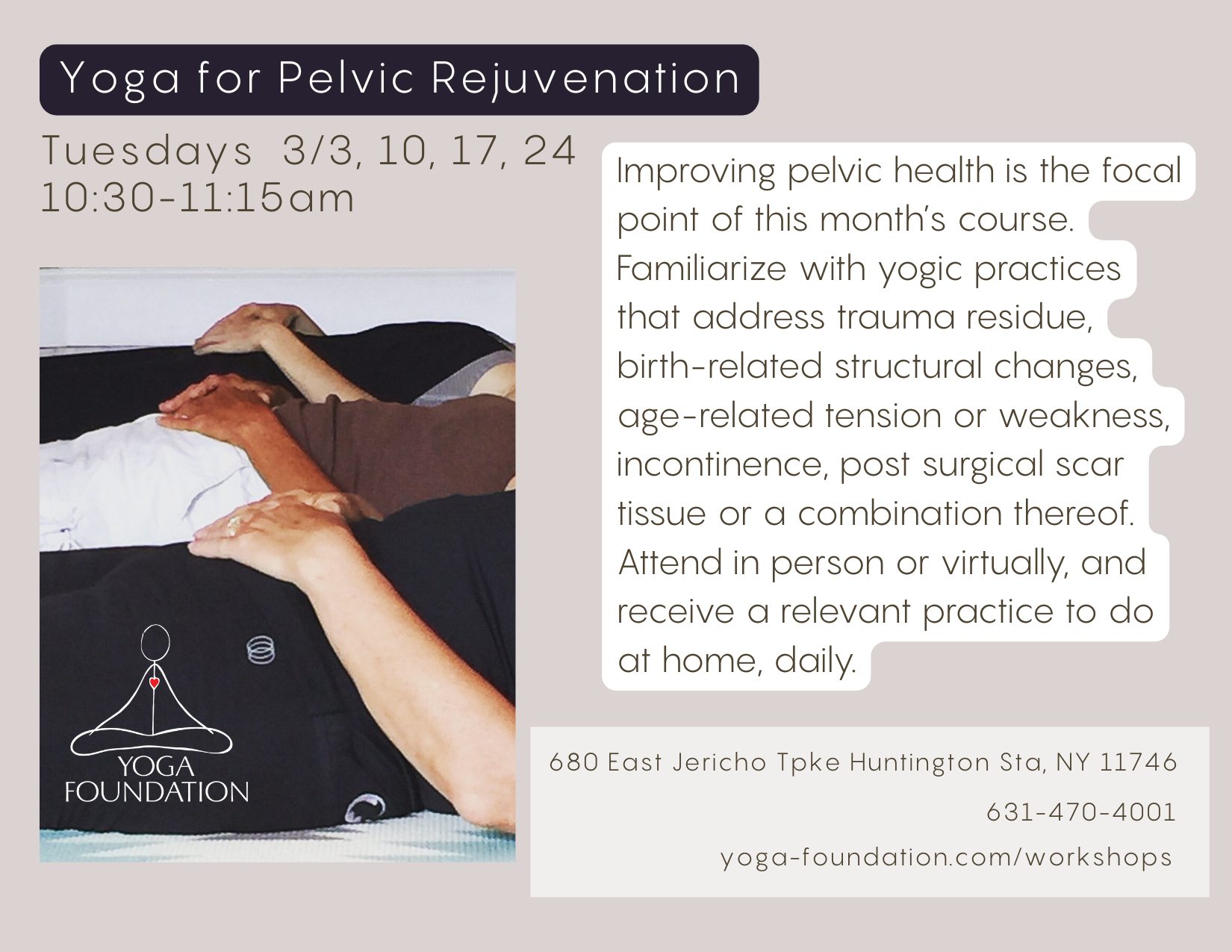 Yoga Therapy for Pelvic Function Rejuvenation