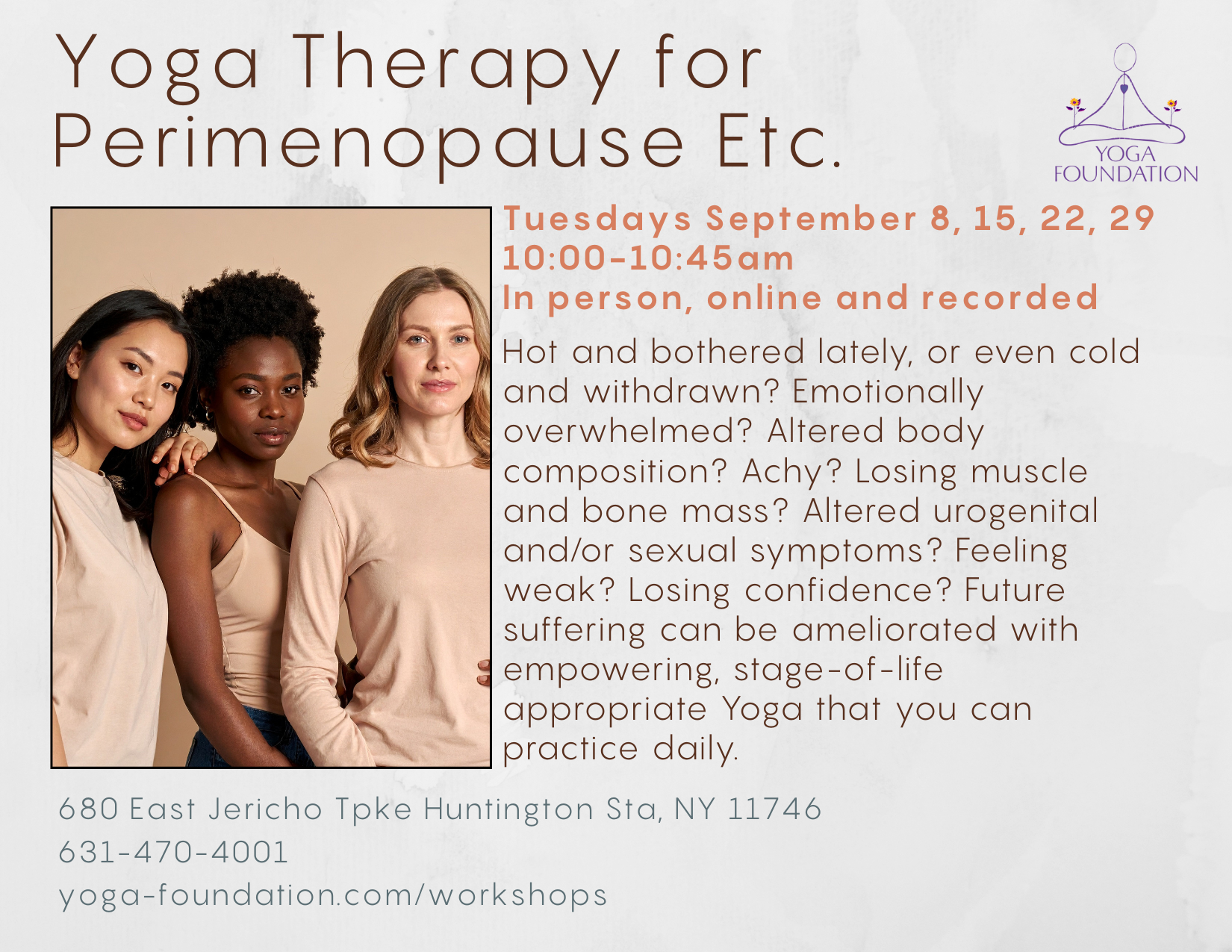 Yoga Therapy for Perimenopause ETC