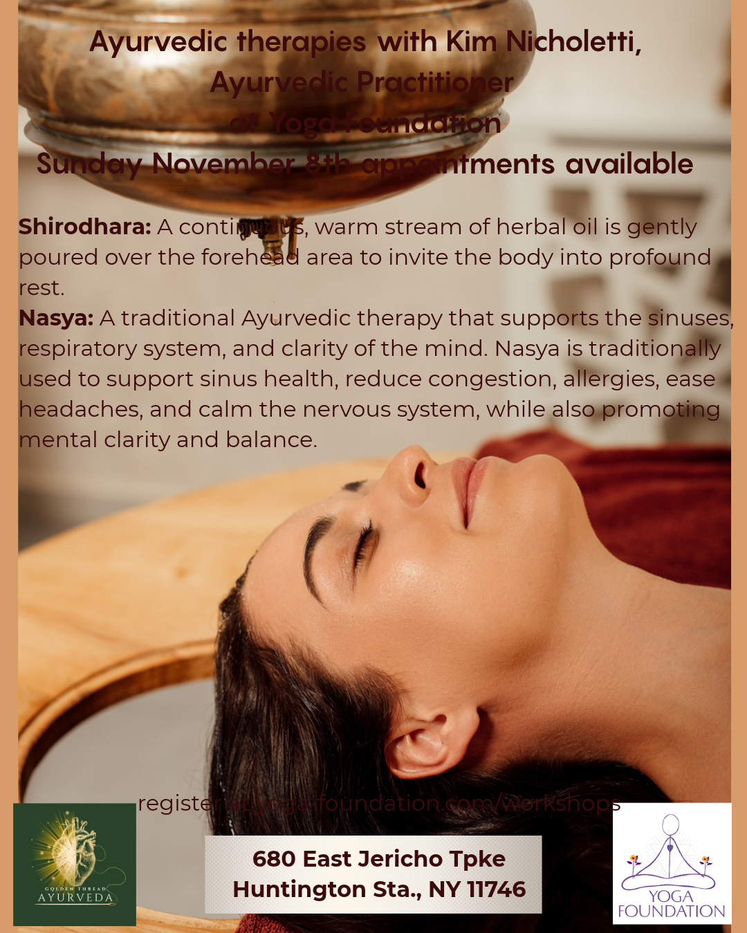 Ayurvedic Shirodhara and Nasya Treatments