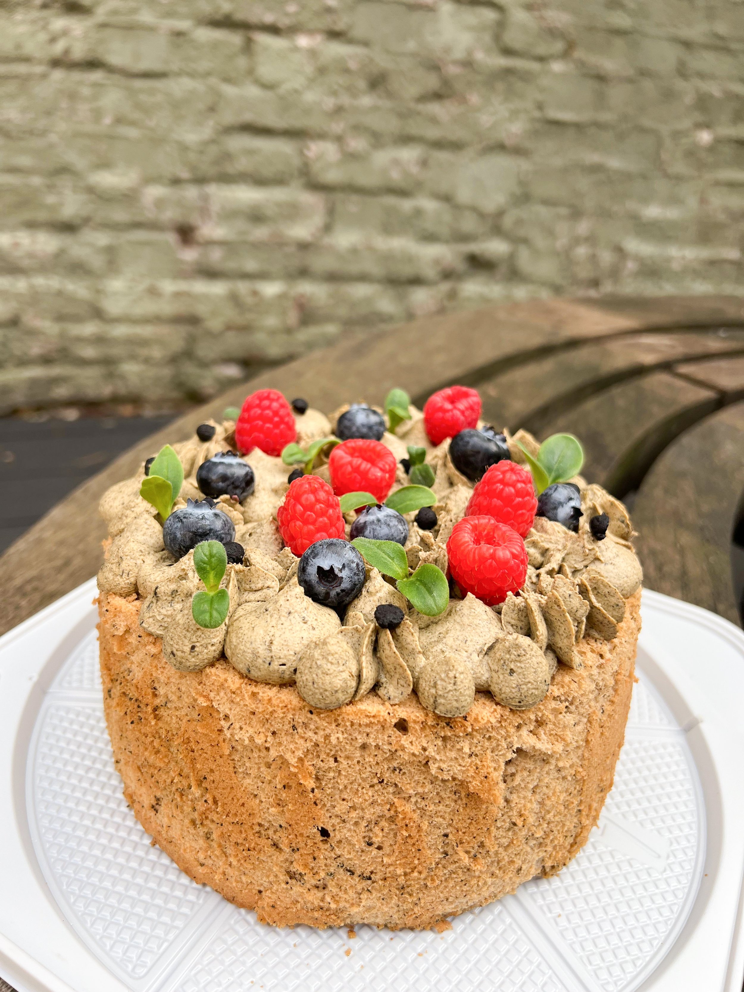 Vegan Hojicha Chiffon Cake