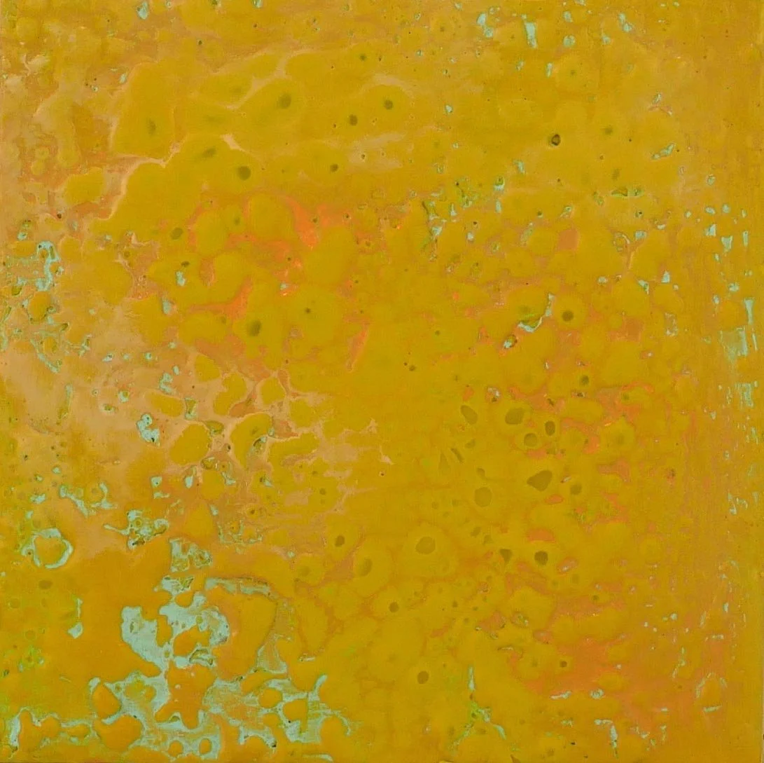 Citron Green Study / Encaustic on 1 1/2" cradled panel, 6"x 6"