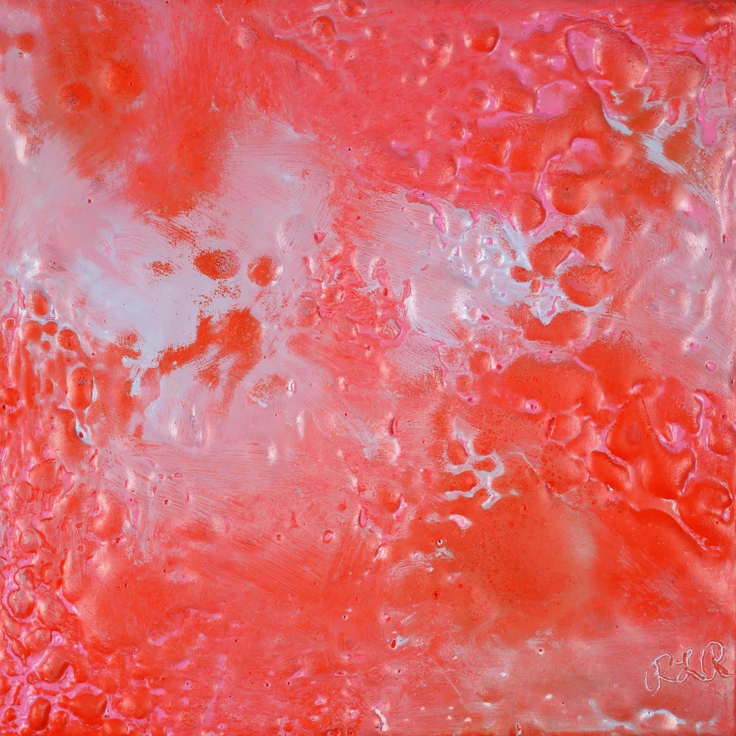 Cadmium Red Study / Encaustic on 1-1/2" panel, 6"x 6"