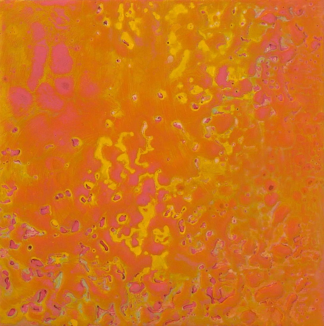 Dianthus Pink Study, Encaustic on 1 1/2" cradled panel, 6"x 6"