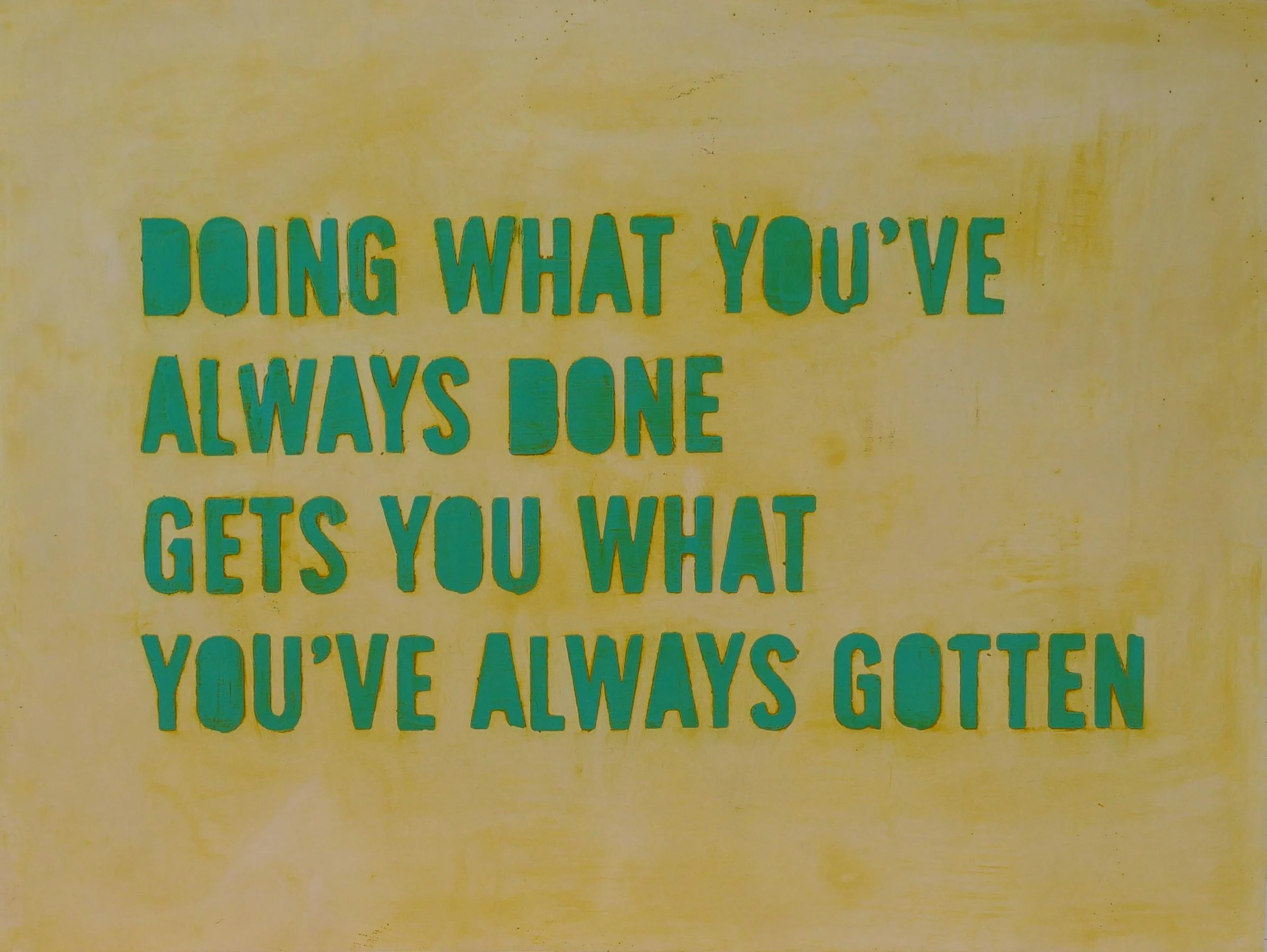 "Doing" / Encaustic on 2 1/8" cradled panel, 18"x 24", $750