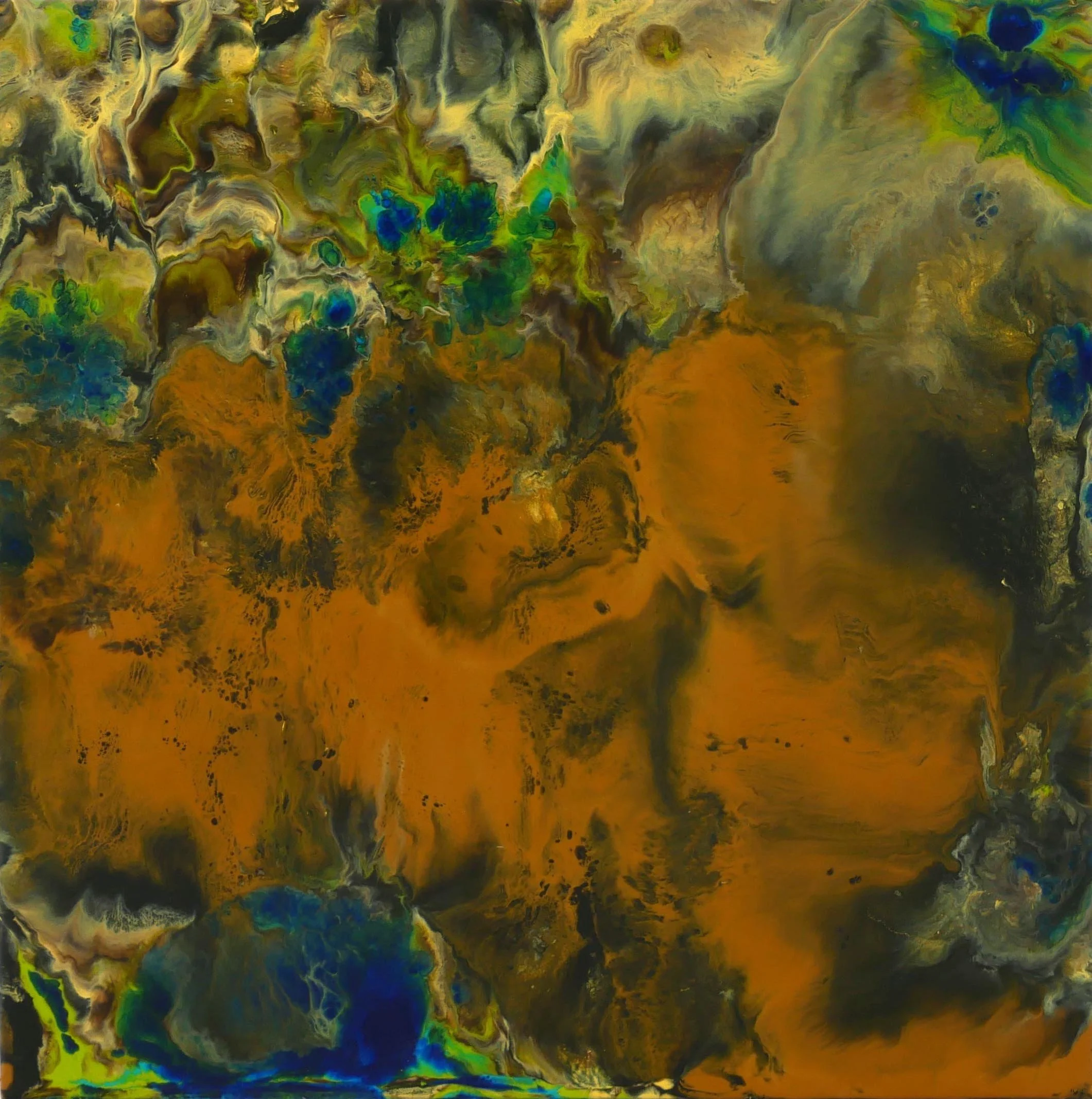 "Earthworks" Quadriptych / Encaustic on 1-1/2" cradled panels, four 12" x 12" $2295