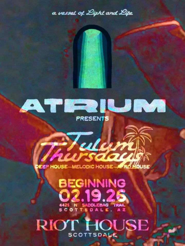 TULUM THURSDAYS&mdash;a biweekly show series at @riothousescottsdale 🌴

Join us at Riot House Scottsdale for a true house music experience you won&rsquo;t find anywhere else in the Valley. Travel-inspired views + groove-driven music all night long.
