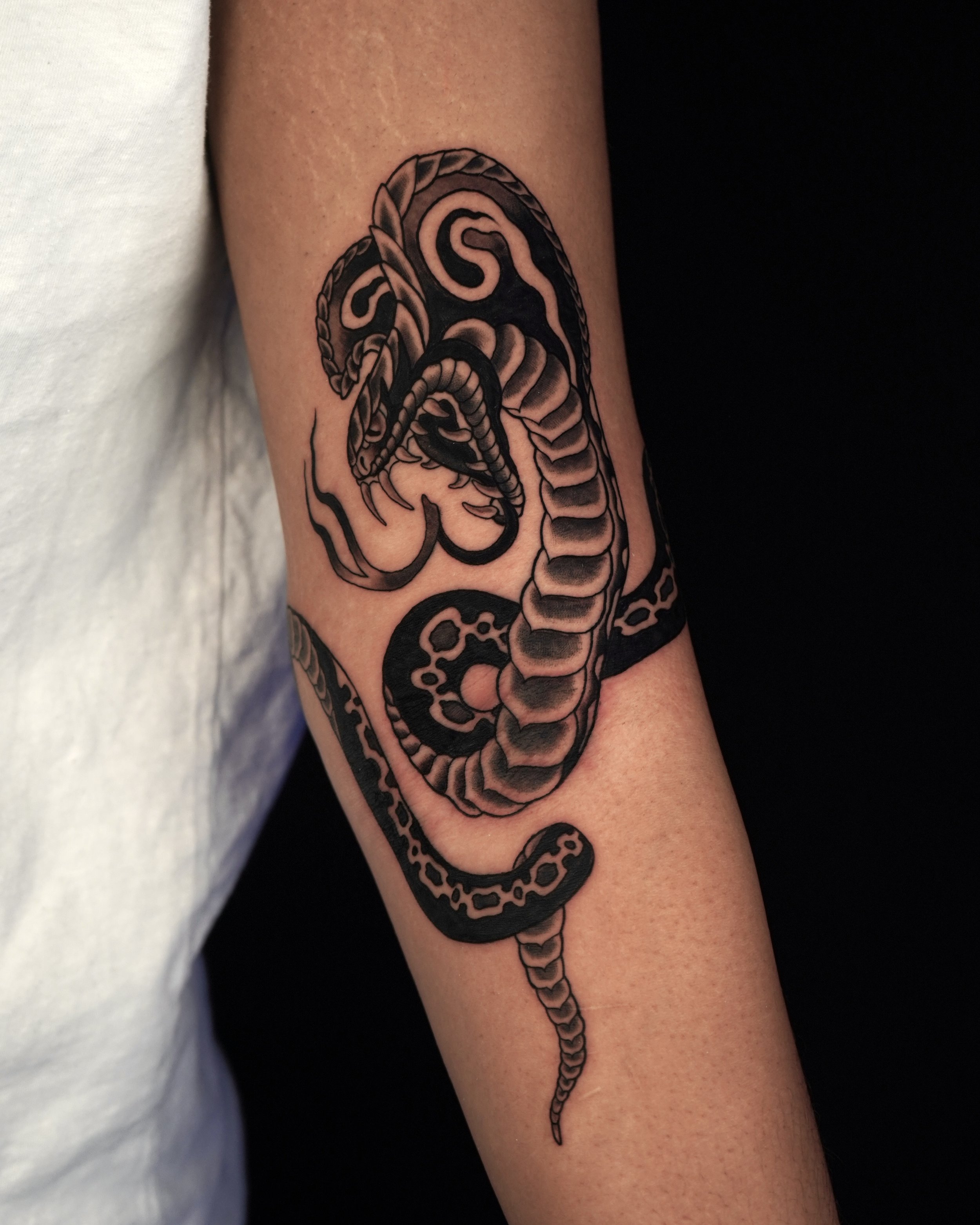 Traditional Snake Tattoo