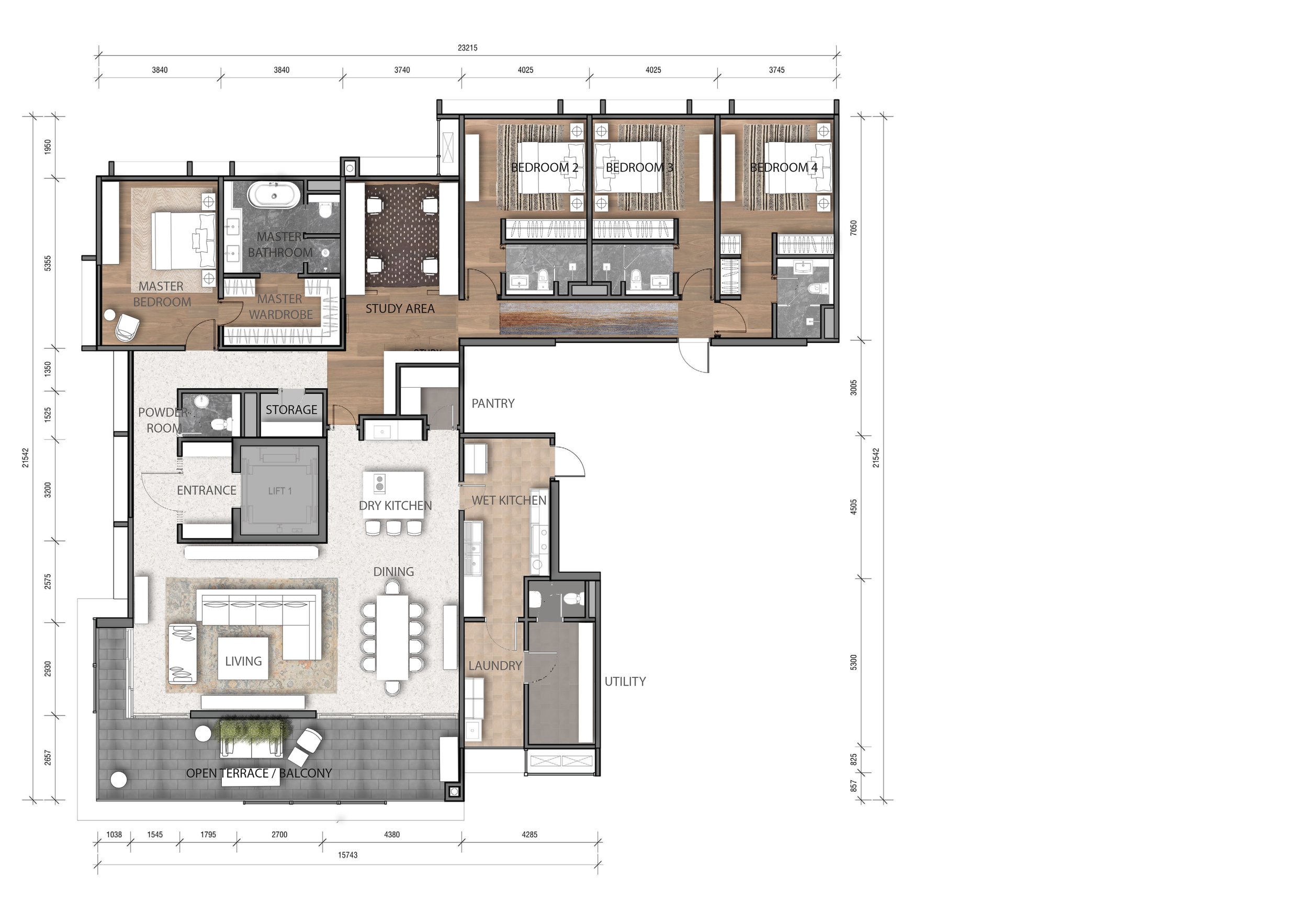 Interior architecture spatial planning