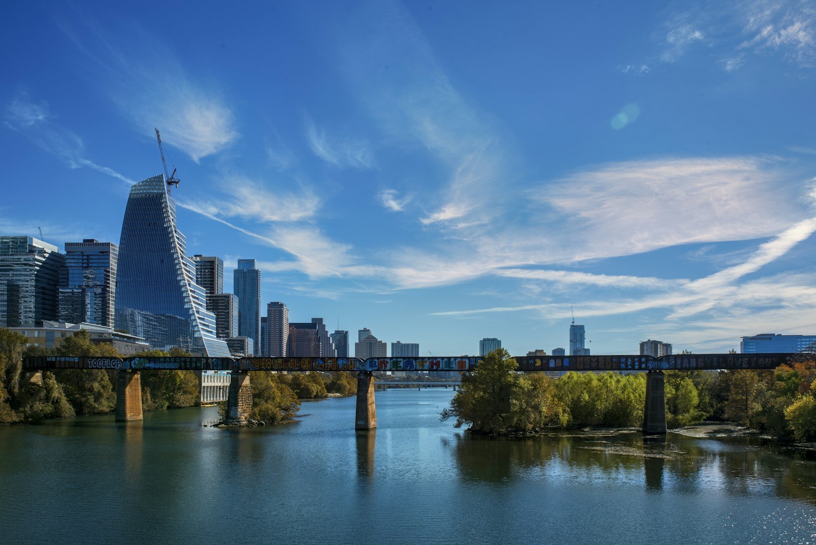The Austin skyline from Lady Bird Lake