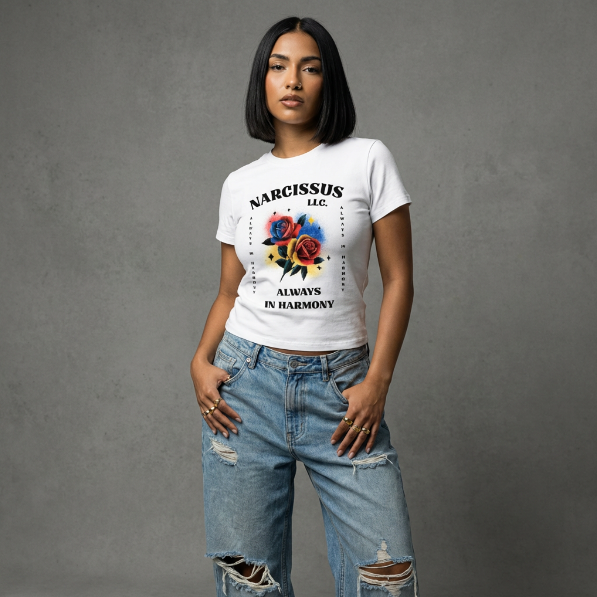 Always in Harmony Bodycon Crewneck T-Shirt