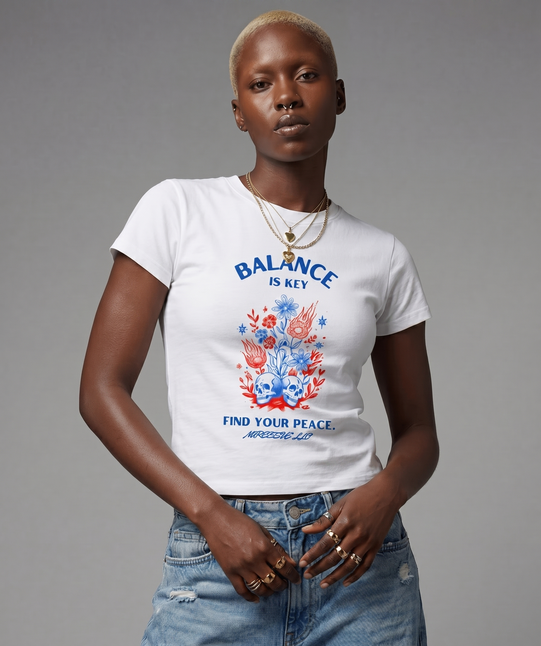 Balance Is Key Bodycon Crewneck T-Shirt