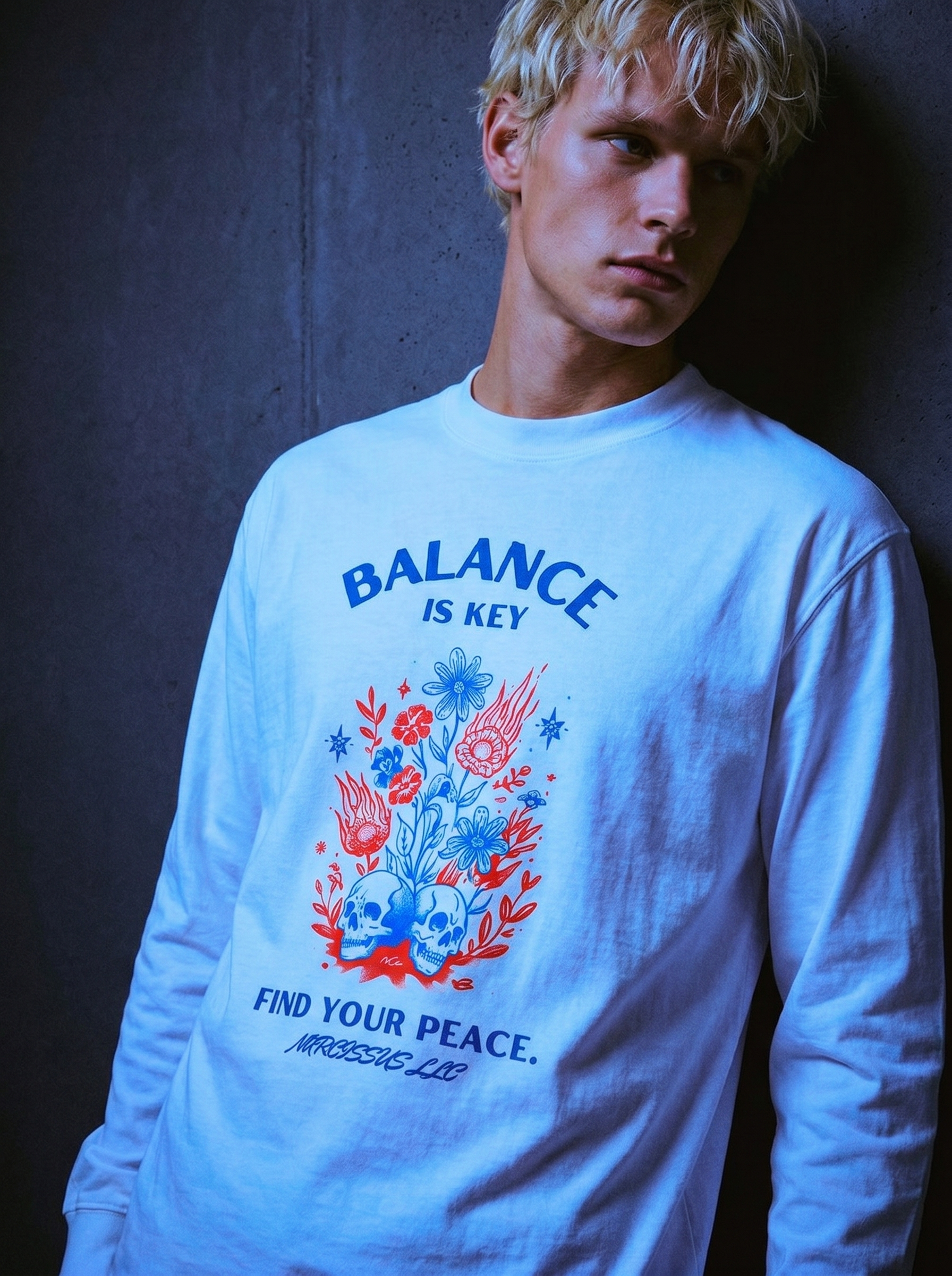 Balance Is Key Crewneck Long-Sleeve T-Shirt