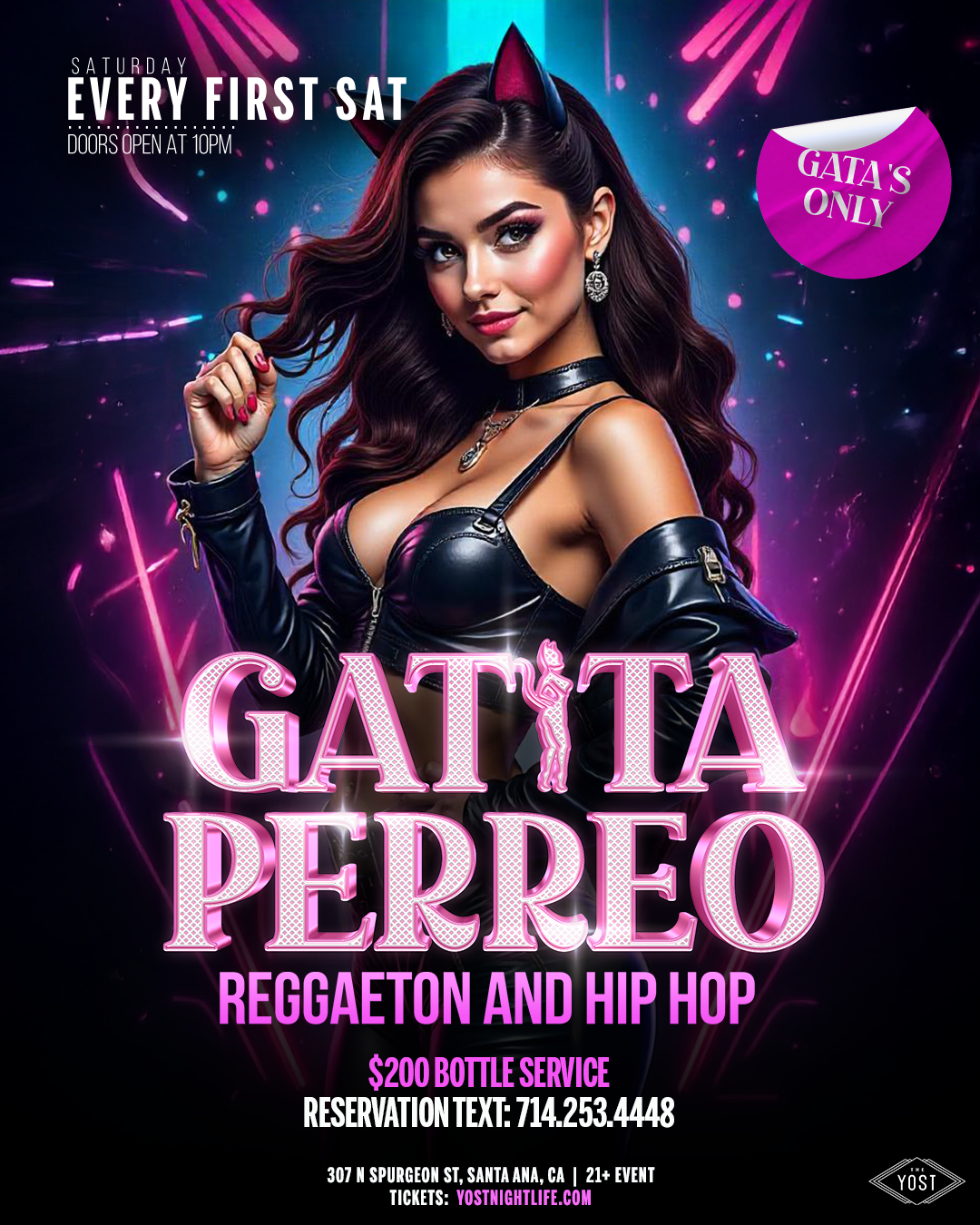 1ST SATURDAY OF EVERY MONTH - 🐾 GATITA PERREO REGGAETON & HIP HOP