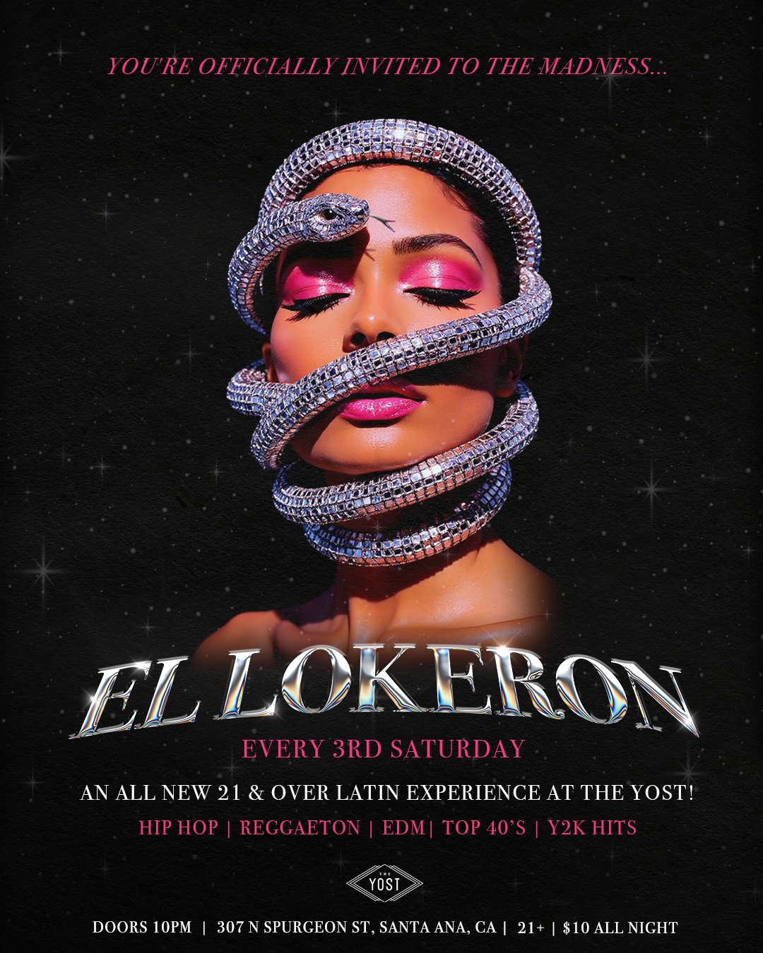3RD SATURDAY OF EVERY MONTH – EL LOKERON 😵💫 Genre: Latin Takeover