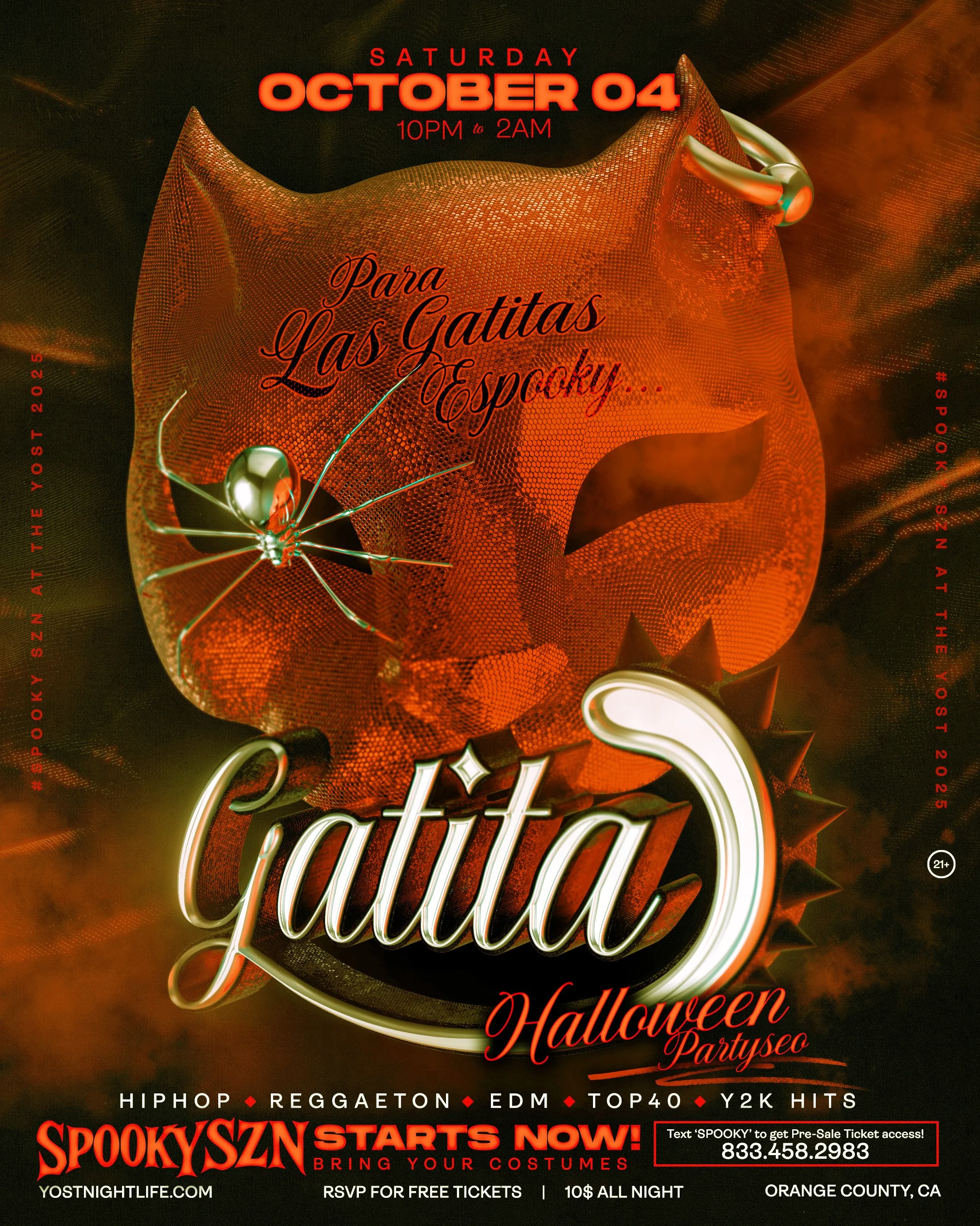 1st SATURDAY OF EVERY MONTH –GATITA HALLOWEEN SPOOKY SZN STARTS NOW! HIP HOP-TOP40-Y2K & MORE!
