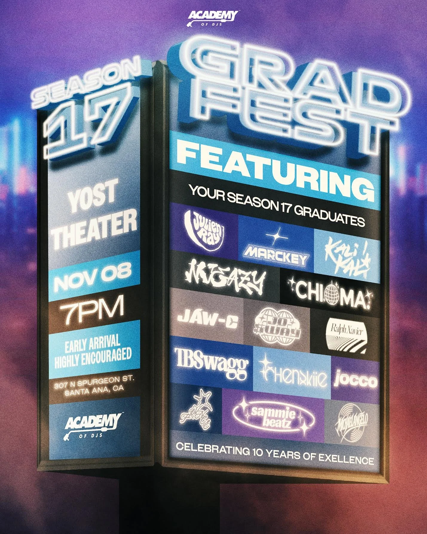 Academy of DJs presents: Season 17 Grad Fest