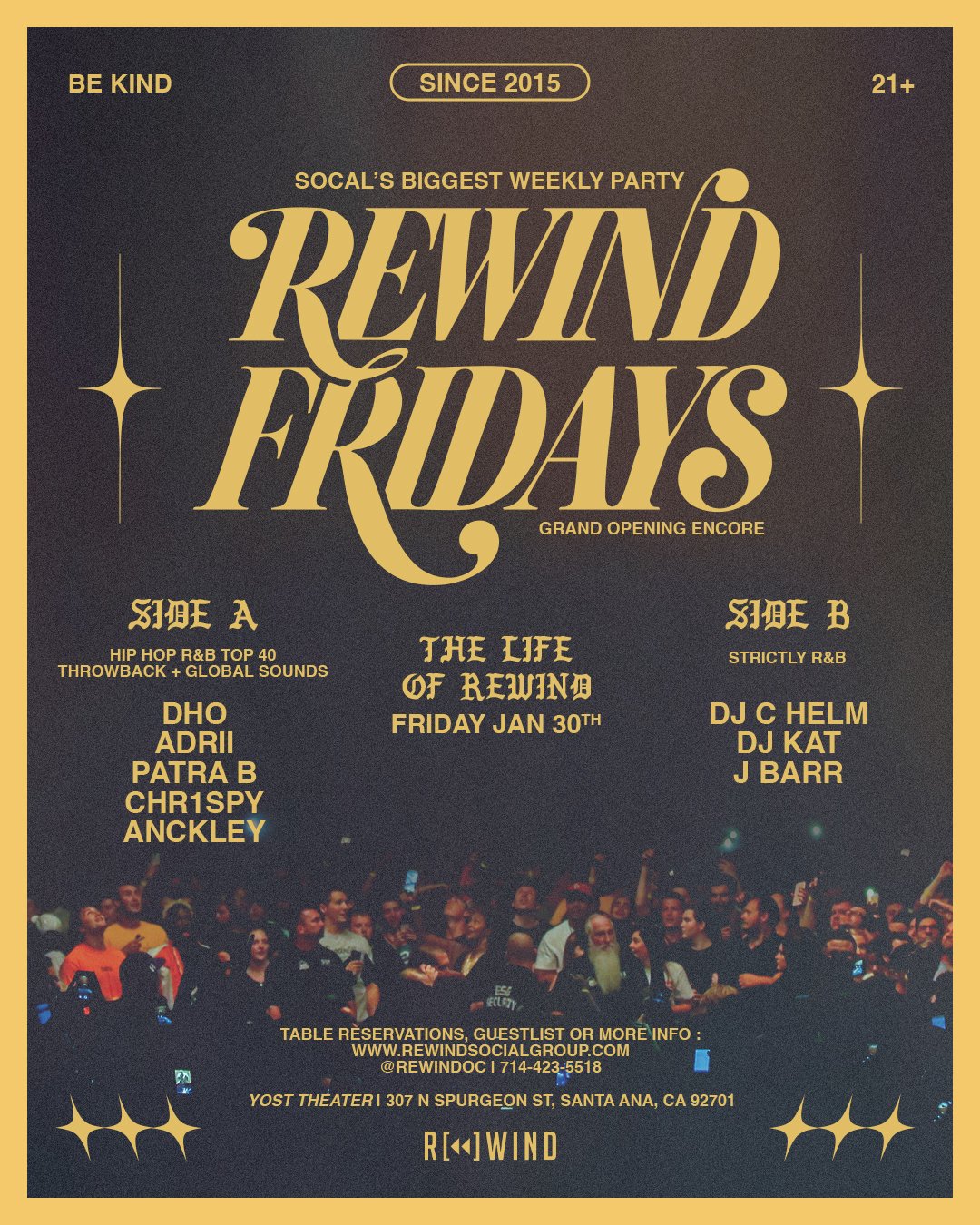 REWIND FRIDAYS · | Yost Theater 