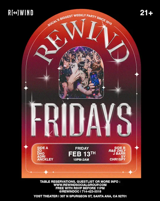 REWIND FRIDAYS · | Yost Theater