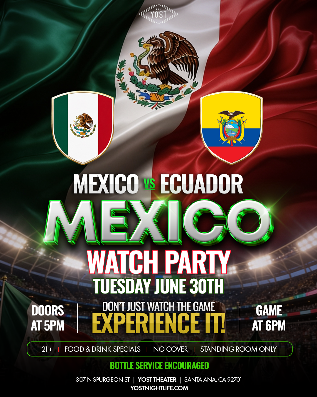 MEXICO VS ECUADOR WATCH PARTY