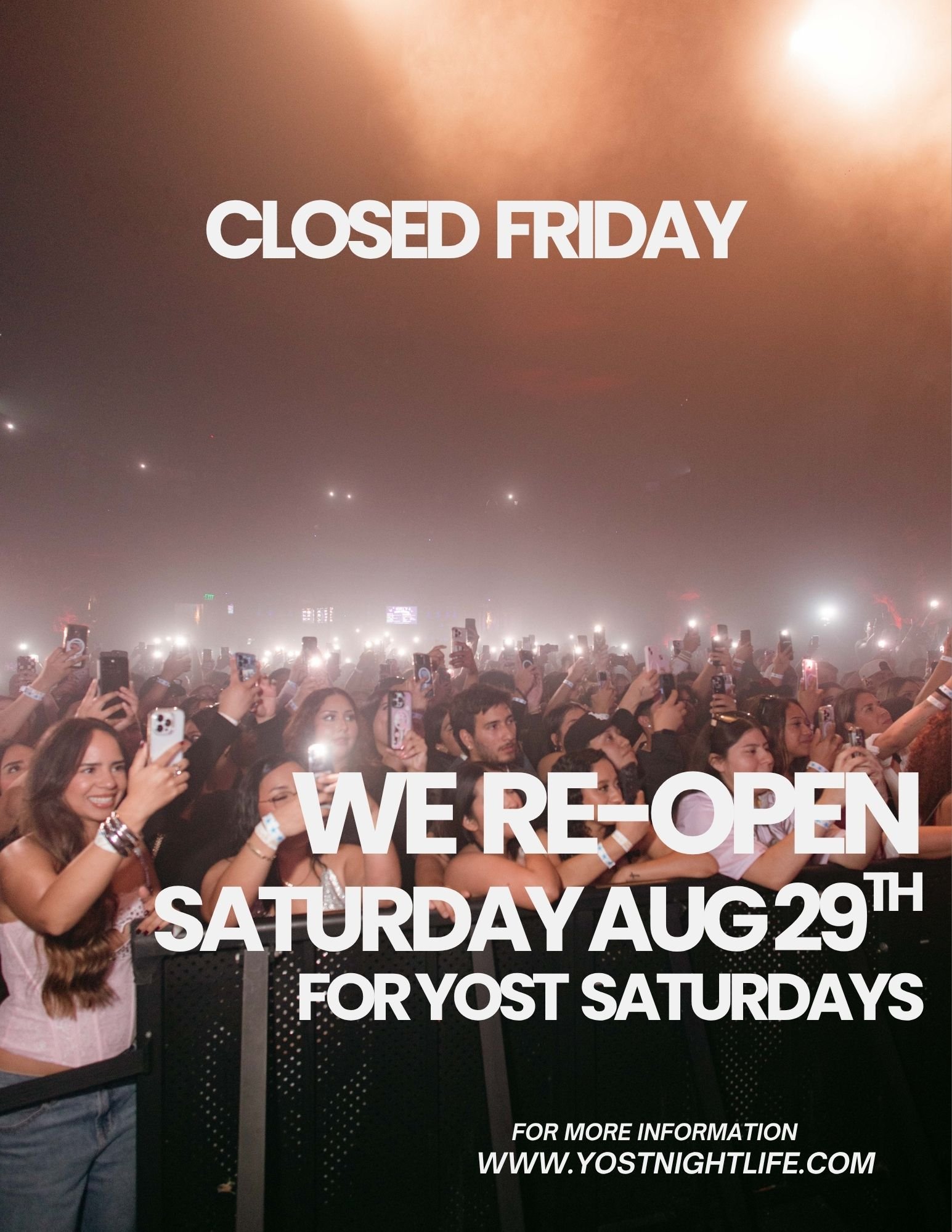 FRIDAY CLOSED
