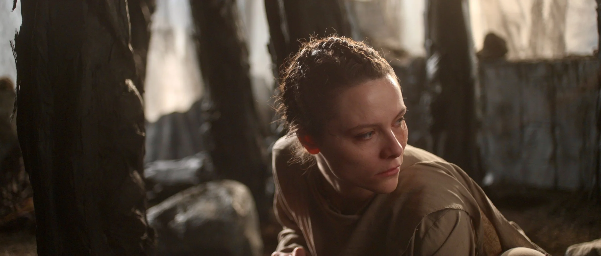 Chloé Désiré playing in The Beast We Hunt a dark fantasy short film by Arthur Beauchet